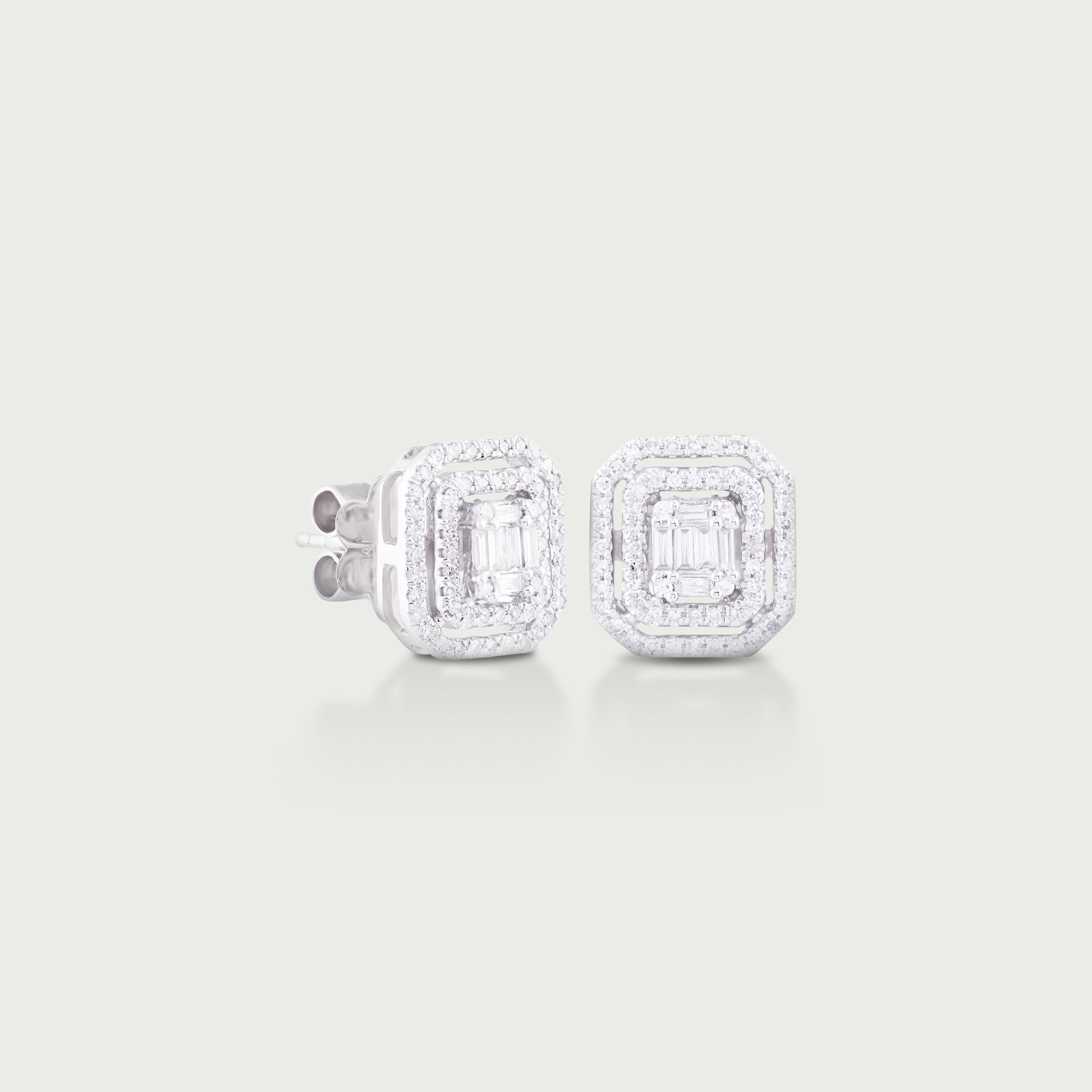 Love Light  Diamond Stud Earrings