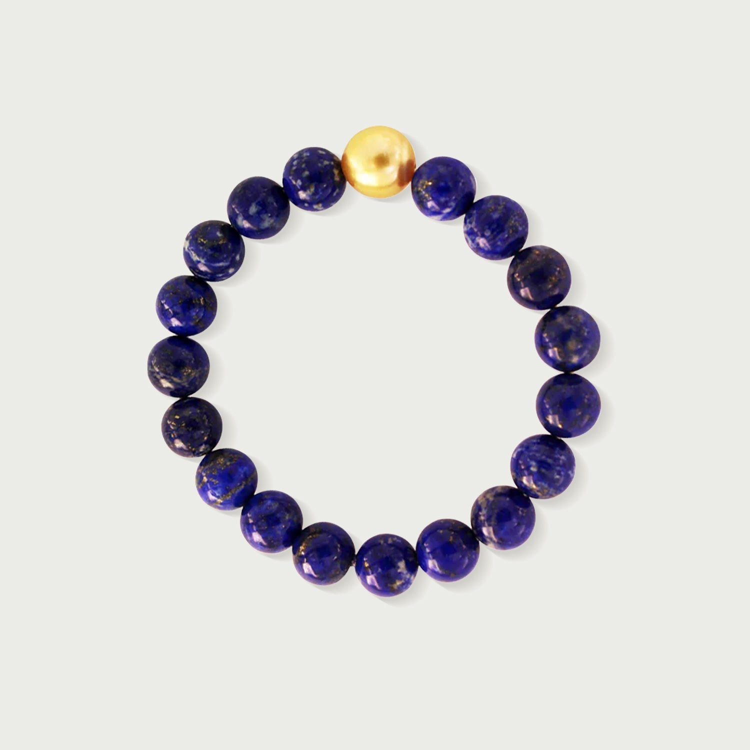 Lapis Lazuli Bead with Pearl Bracelet
