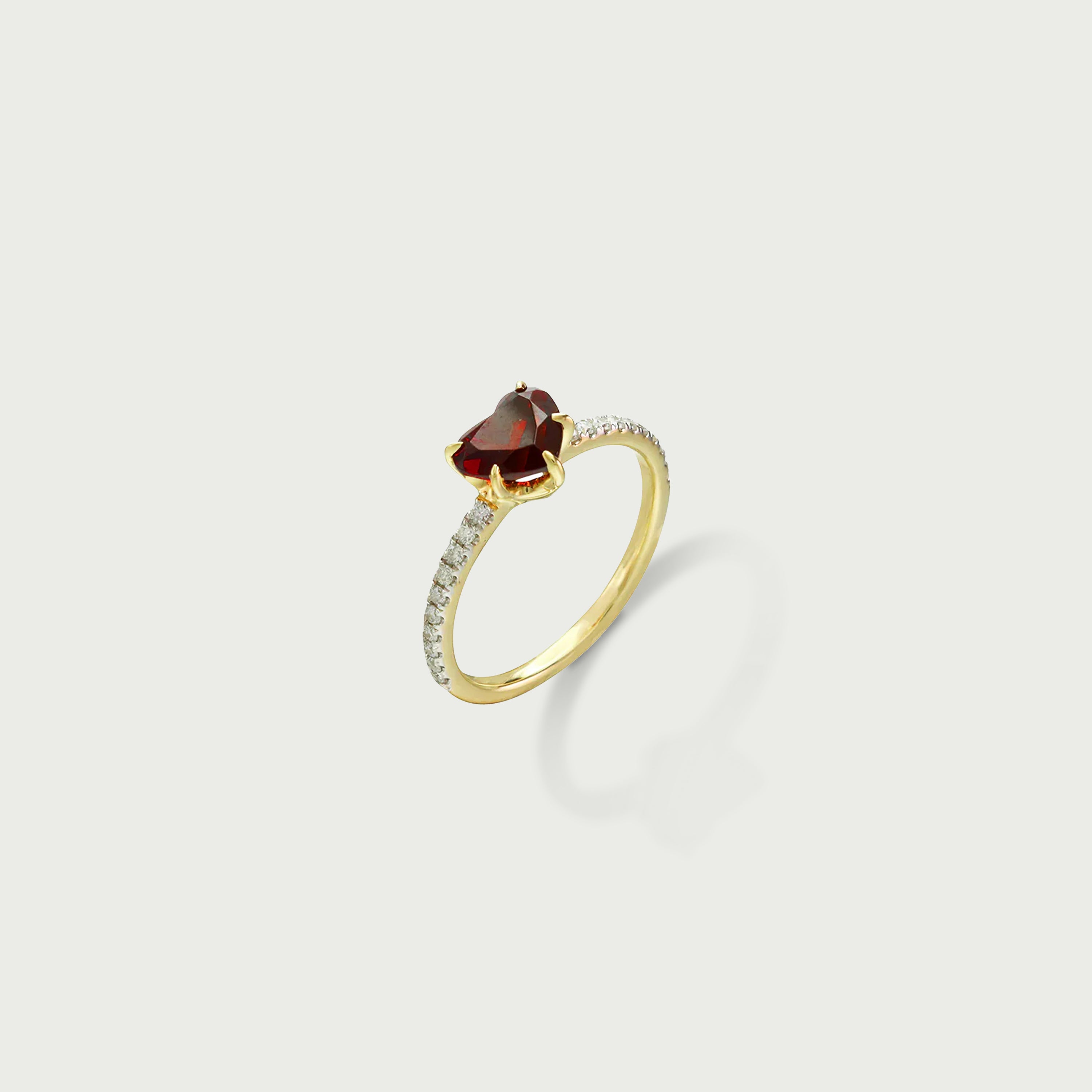 Love Deeply Garnet Soliatire Ring