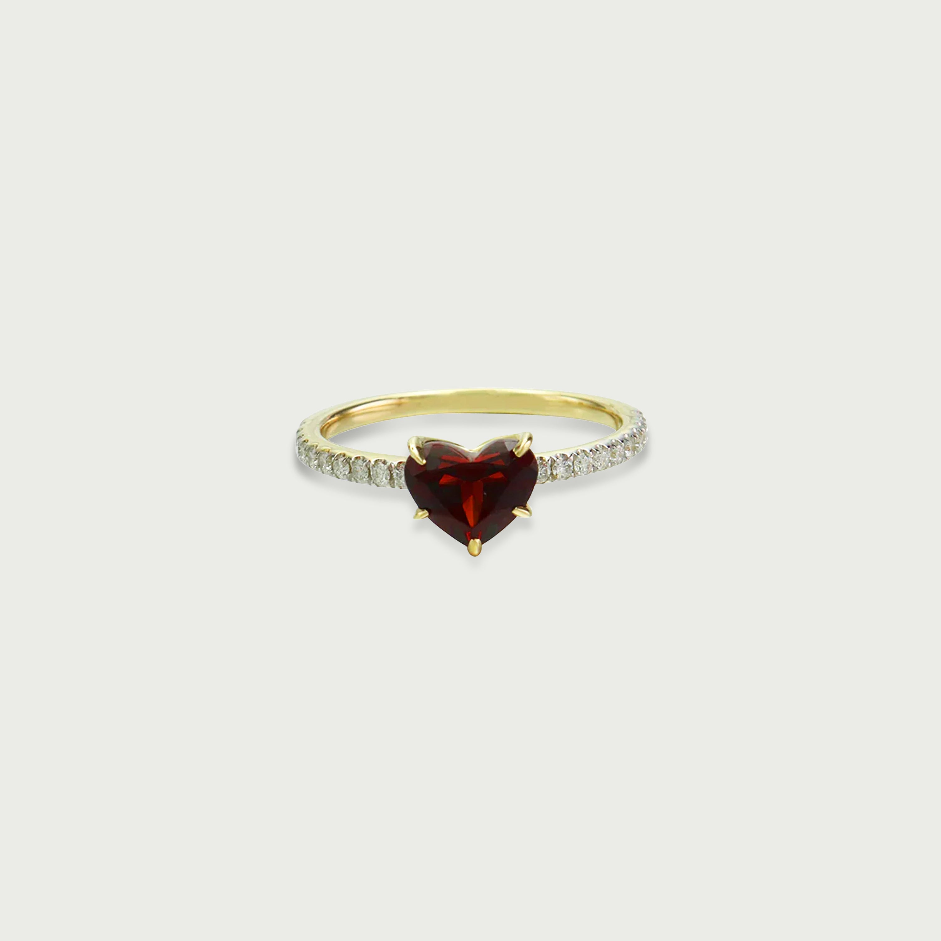 Love Deeply Garnet Soliatire Ring