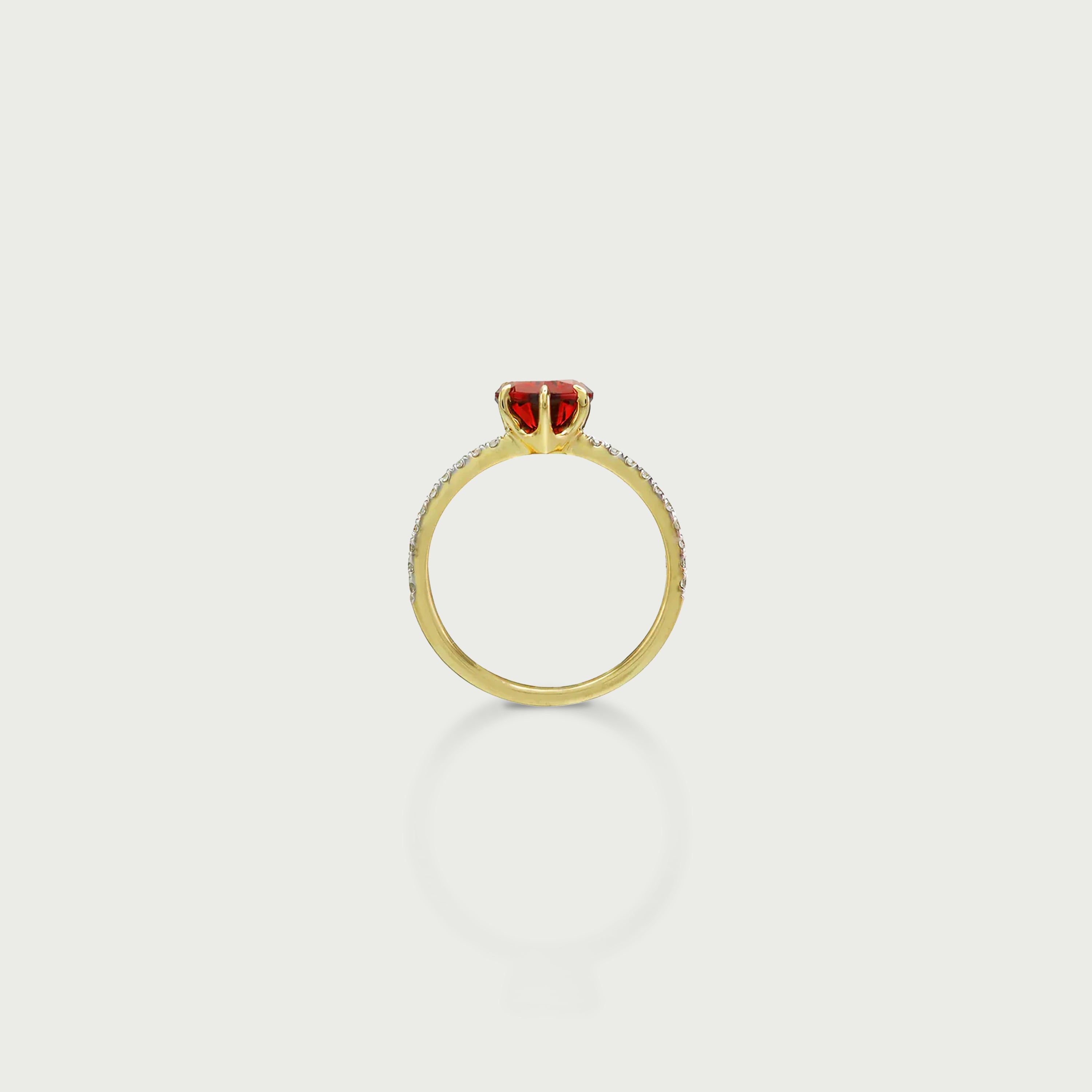 Love Deeply Garnet Soliatire Ring