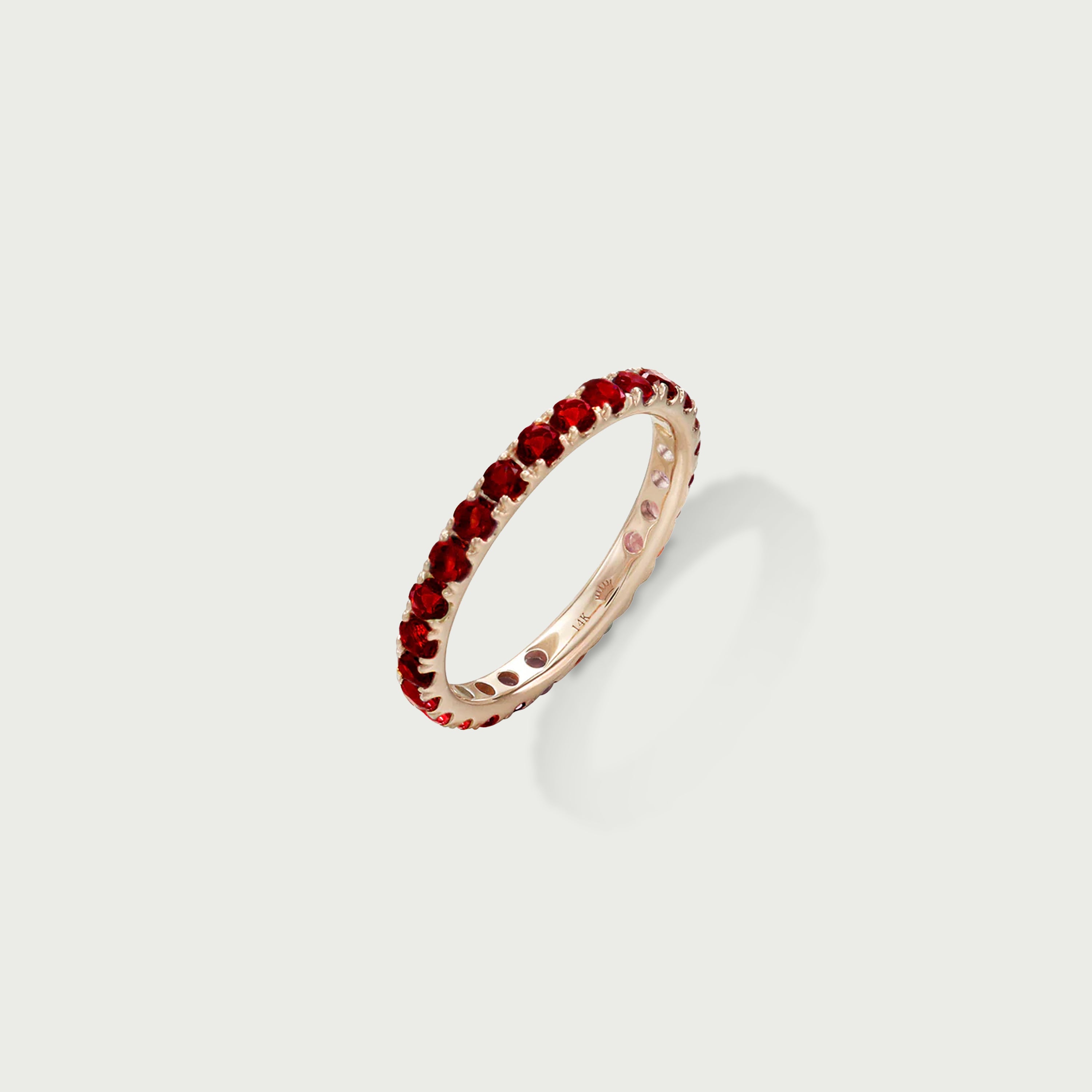 Love Yourself Garnet Eternity Ring