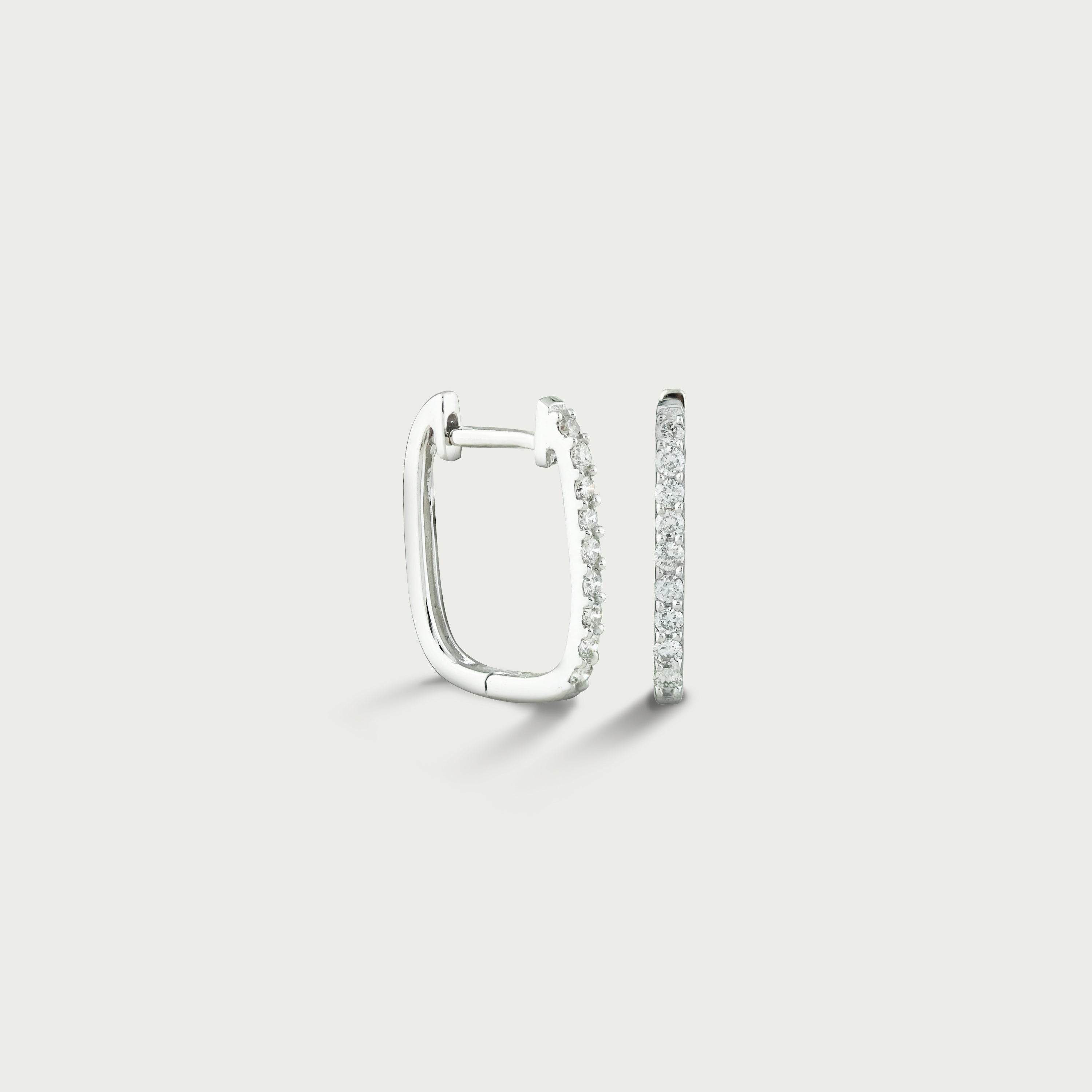 Luminous Rectangle Hoop Earrings
