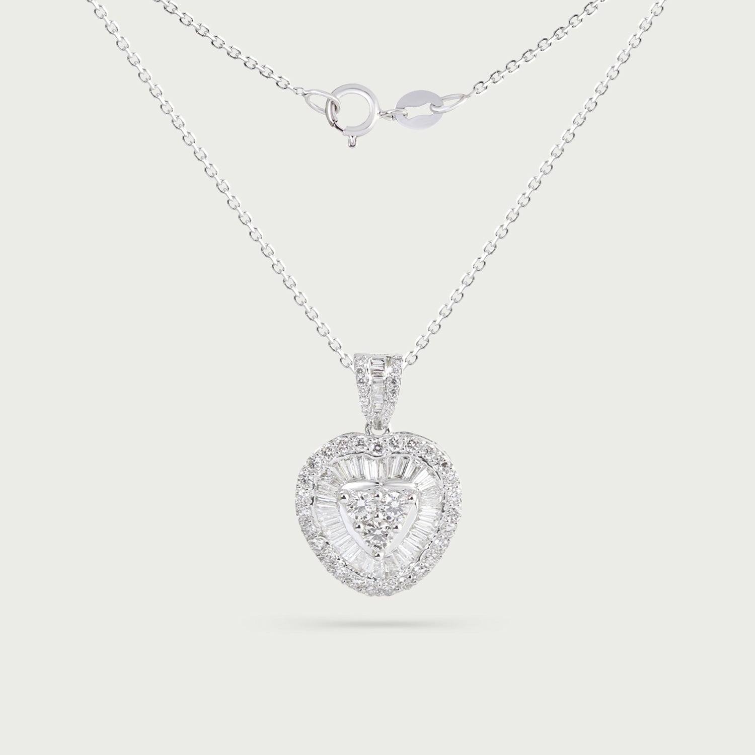 Luxe Heart Diamond Necklace