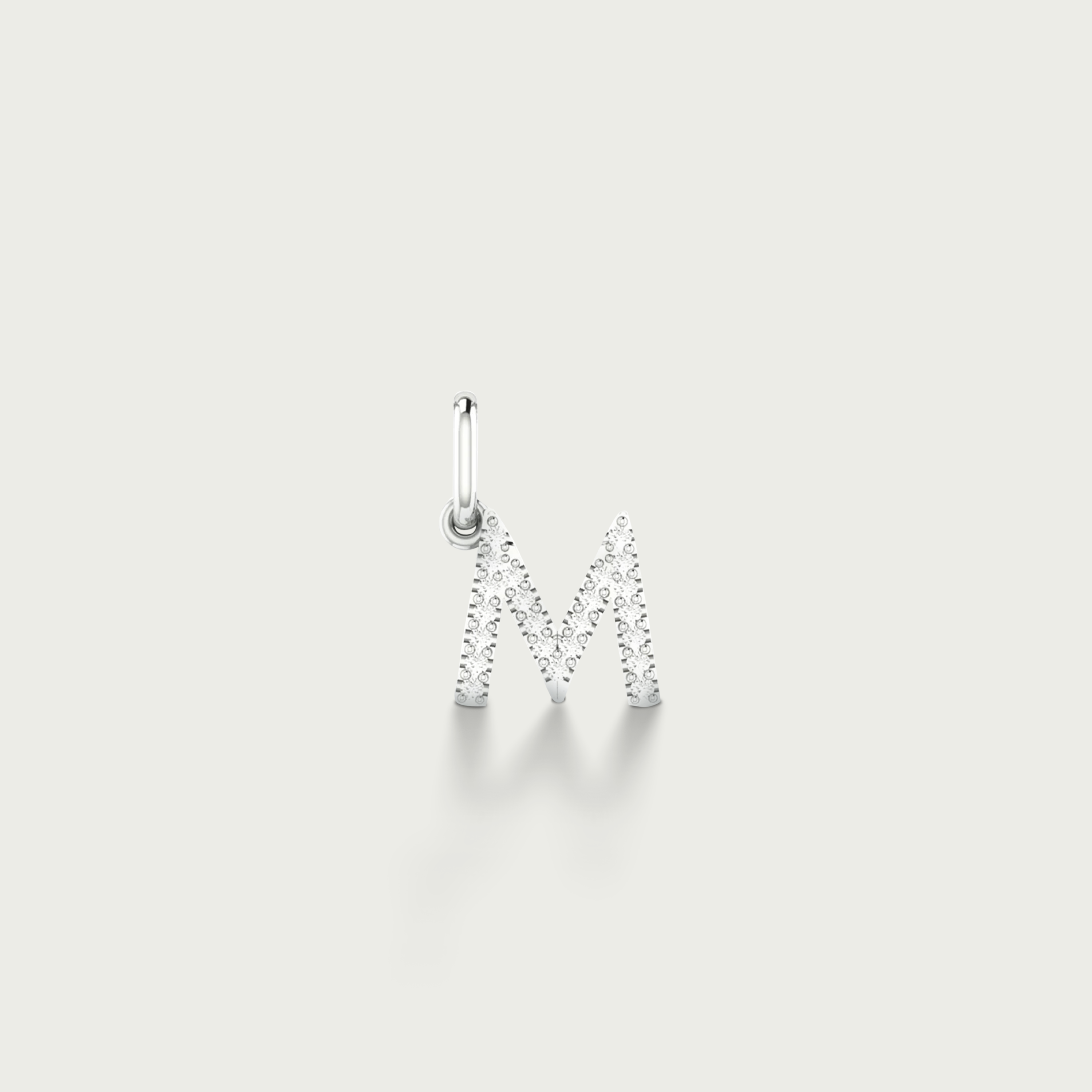 Classic Initial Charm Diamond Pendant