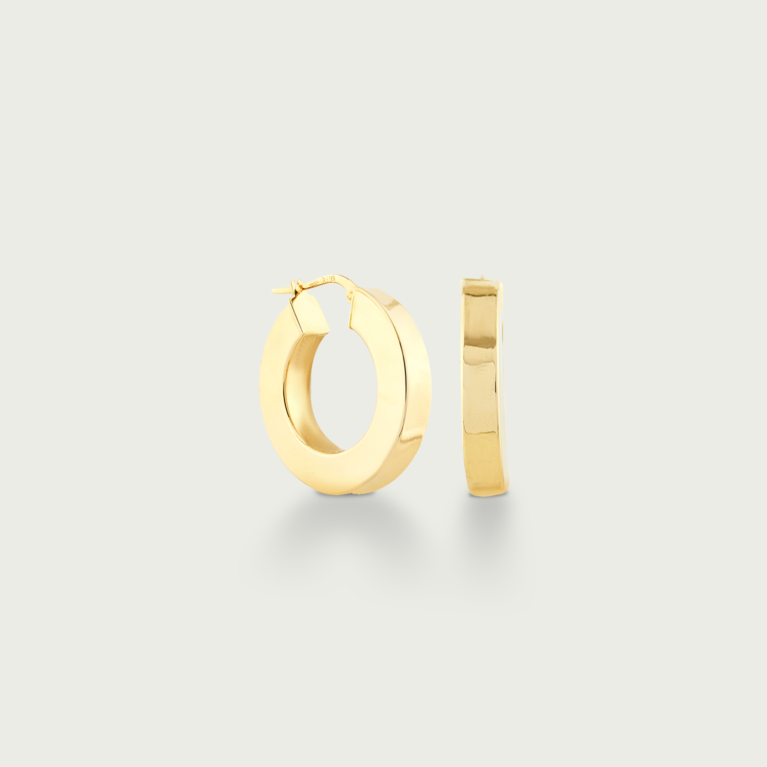 Mic Drop Moment Gold Hoop Earrings