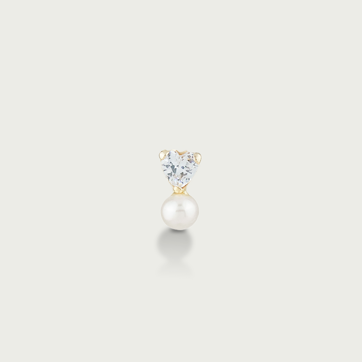 Mini Spark Heart Gold Stud Earrings