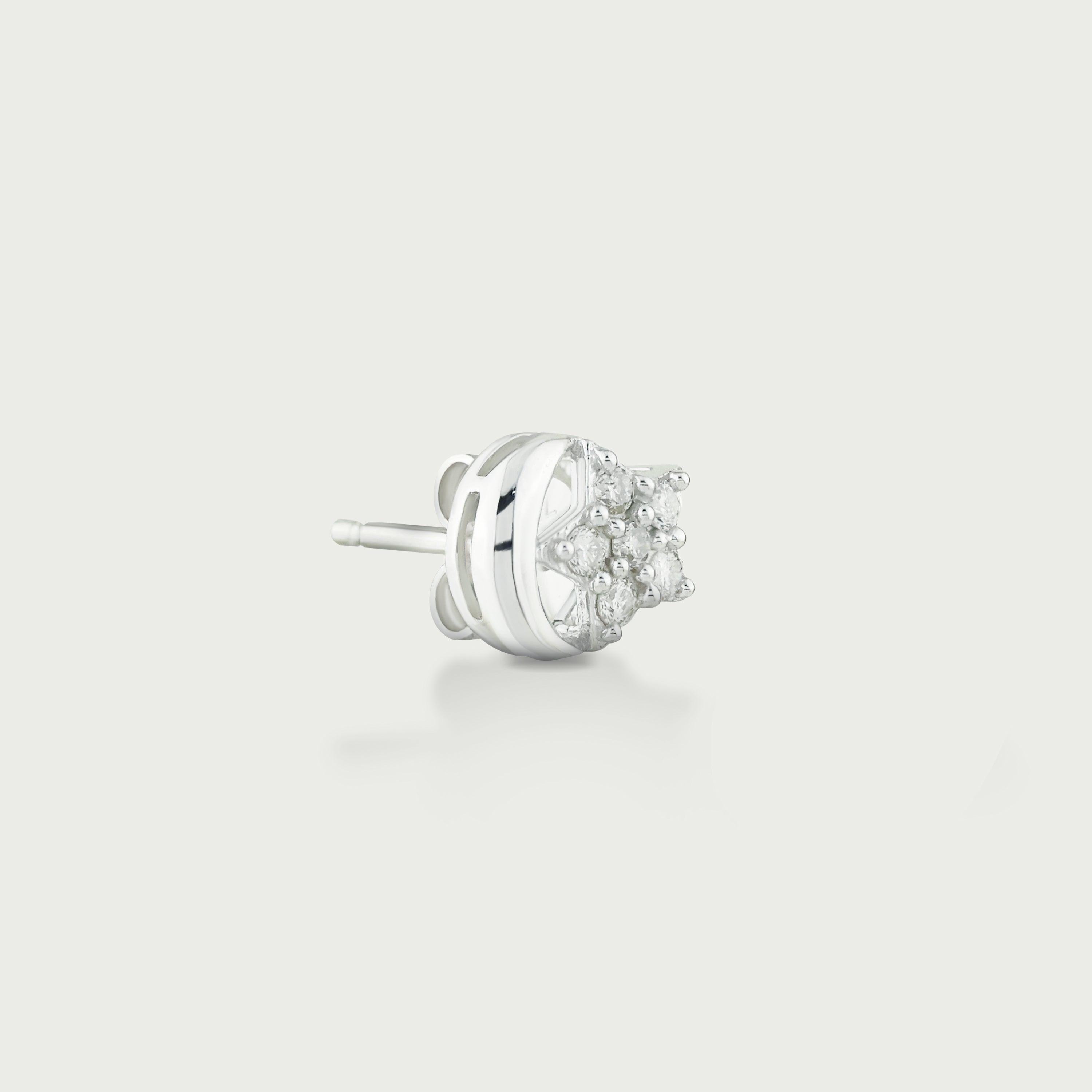 Moonlight Starburst Diamond Stud Earrings