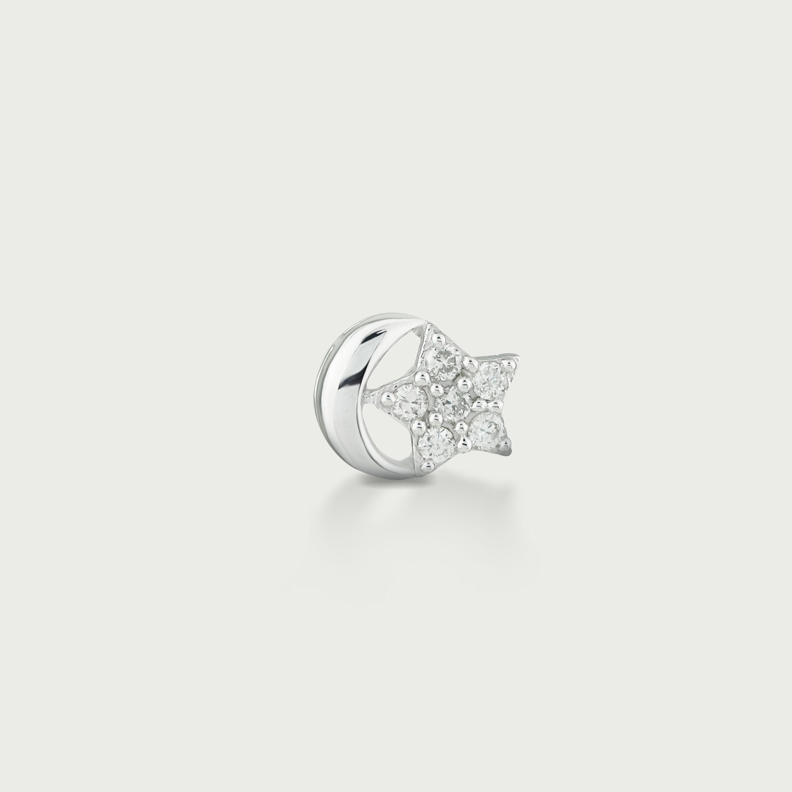 Moonlight Starburst Diamond Stud Earrings