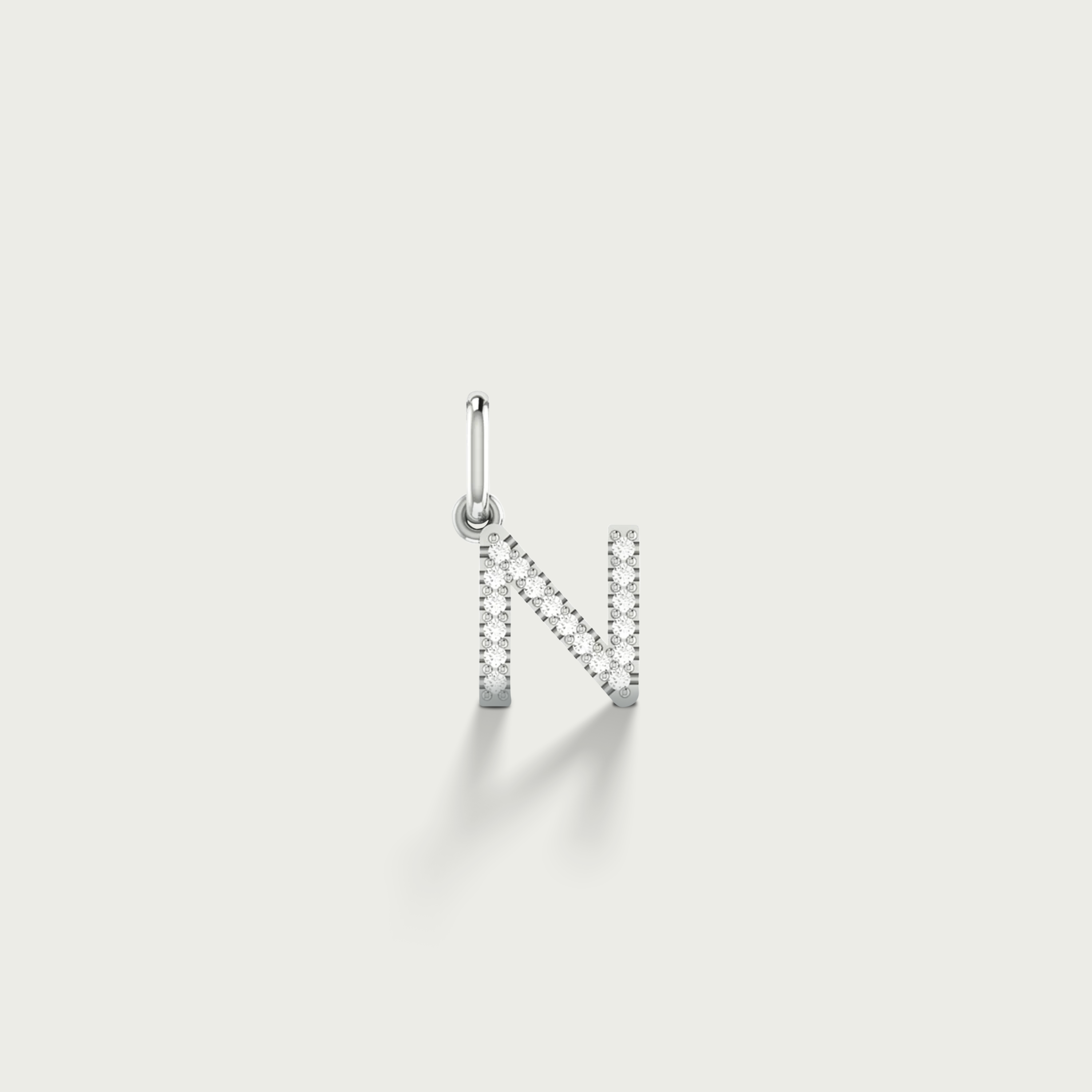 Classic Initial Charm Diamond Pendant
