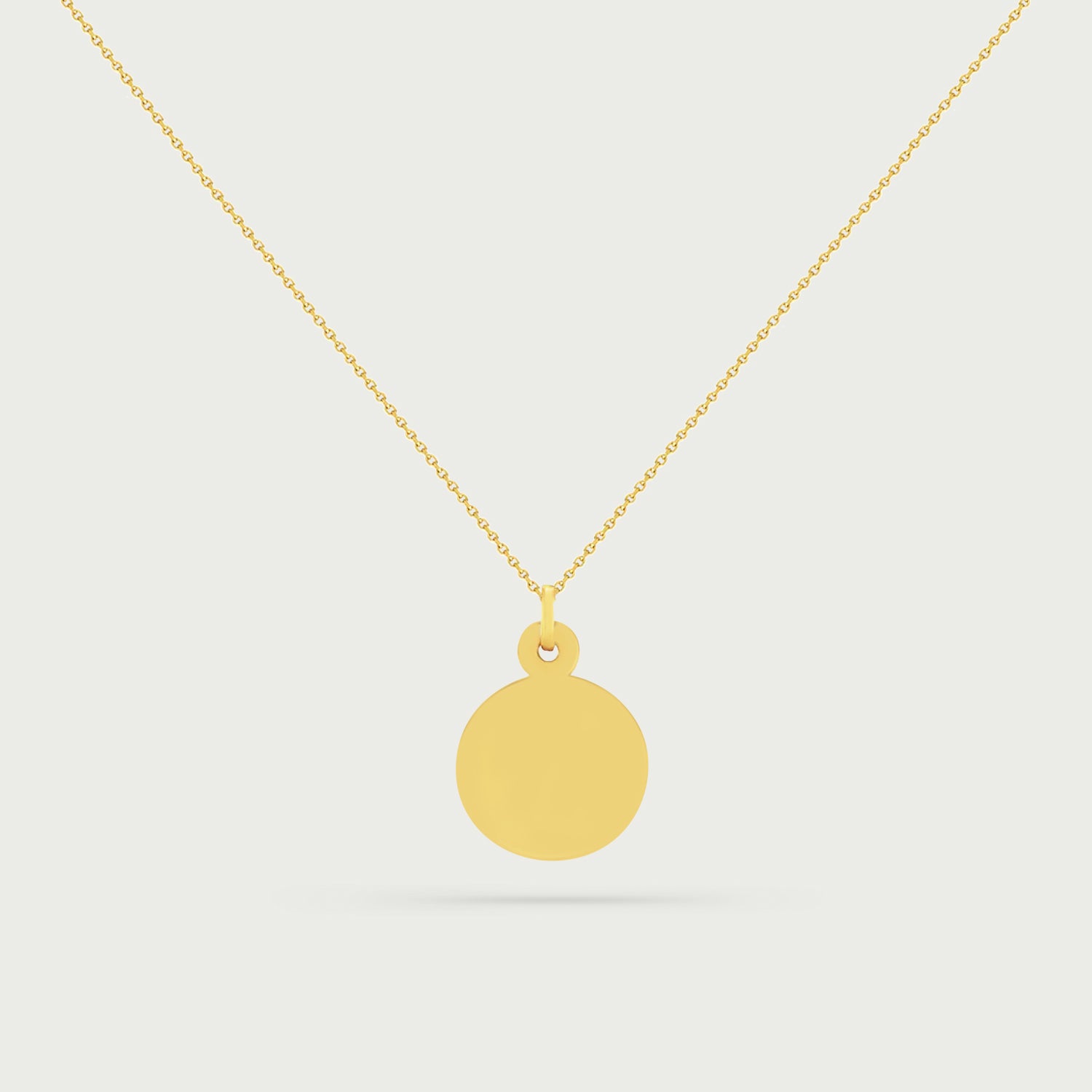 Naomi Yellow Gold Disc Necklace