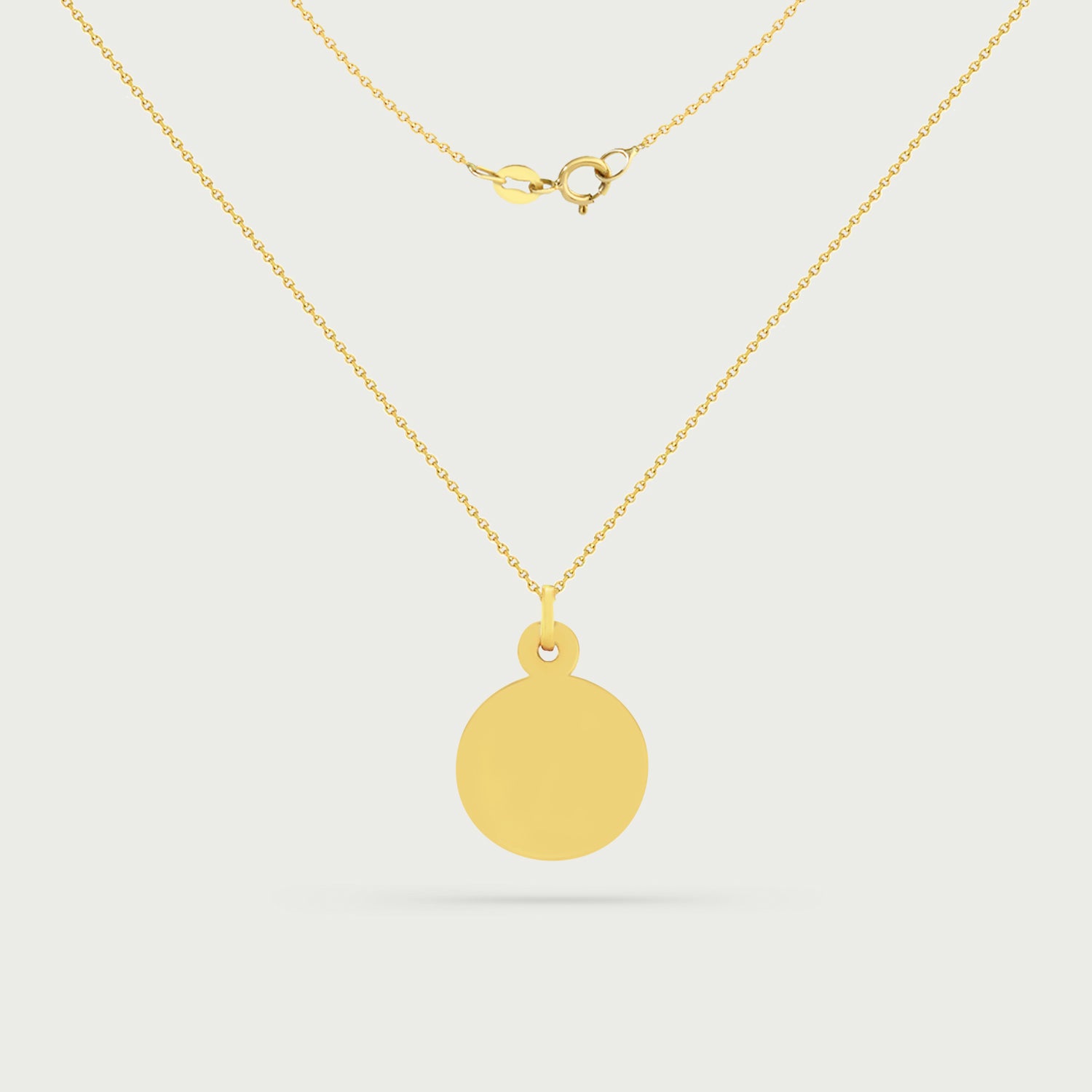 Naomi Yellow Gold Disc Necklace