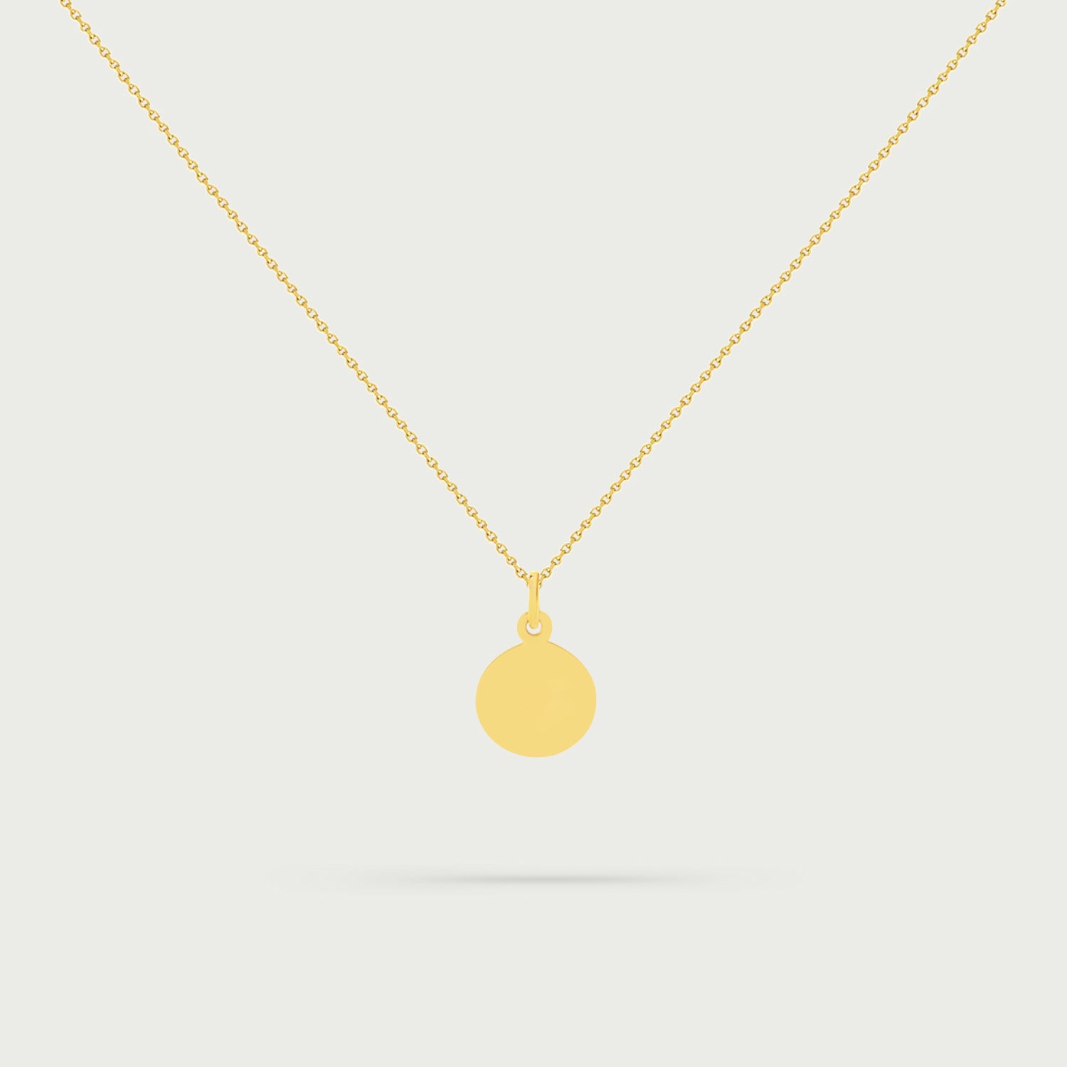 Anastasia Yellow Gold Disc Necklace