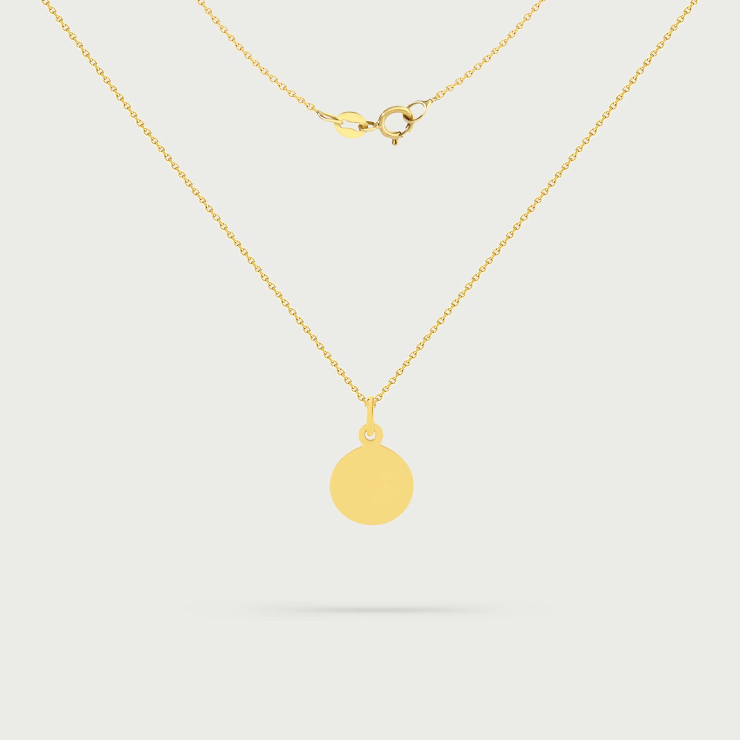 Anastasia Yellow Gold Disc Necklace