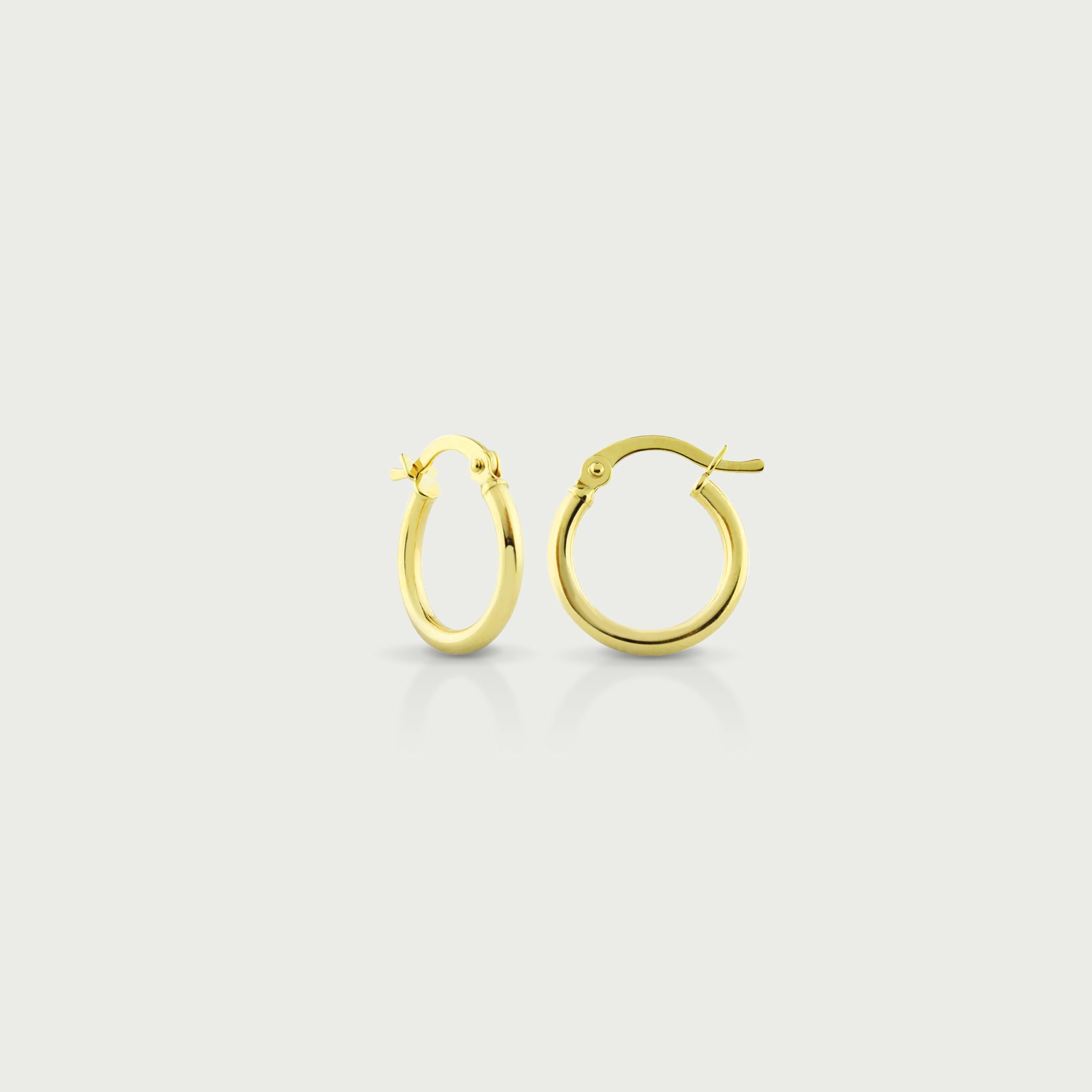 Nine to Fine Gold Hoop Earrings
