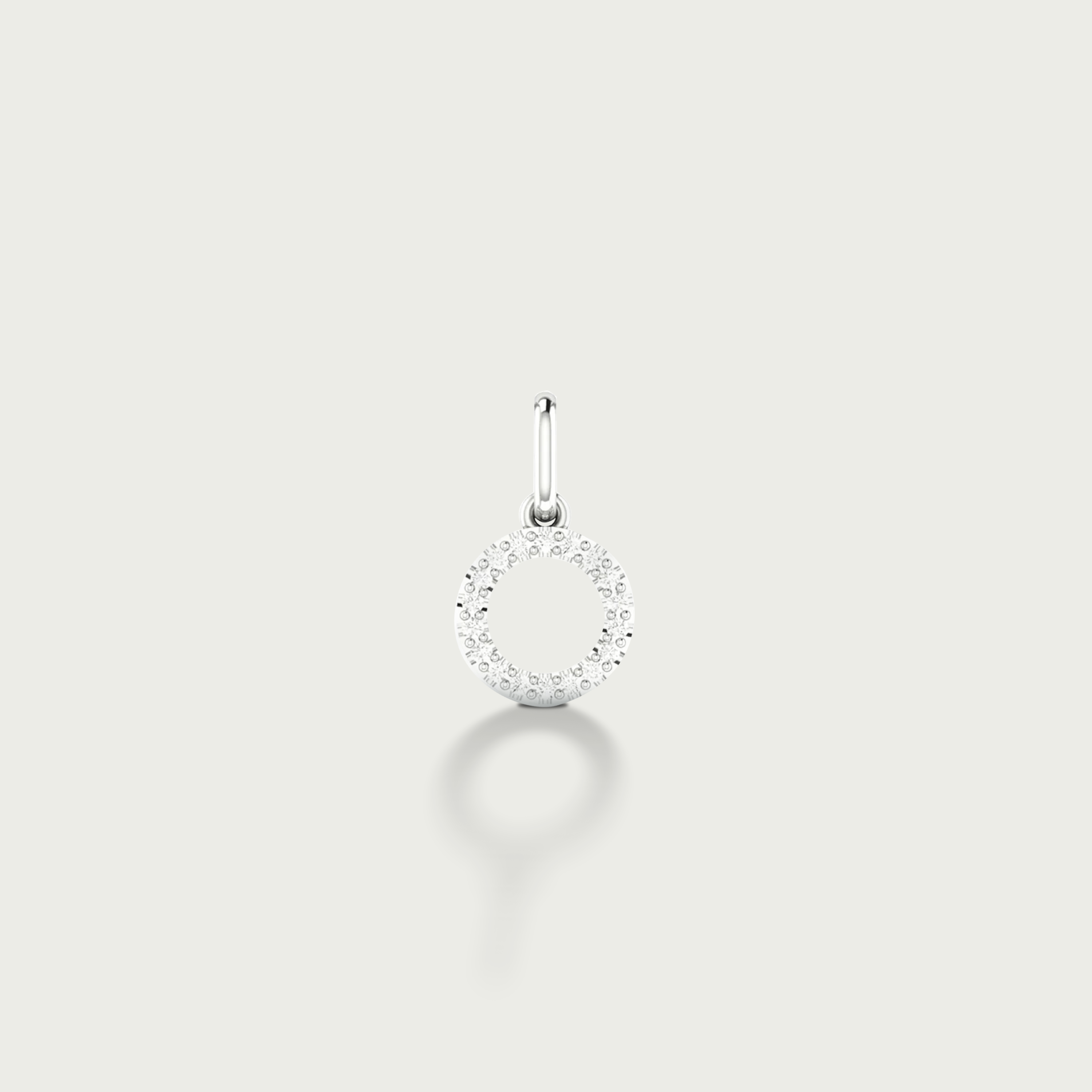 Classic Initial Charm Diamond Pendant