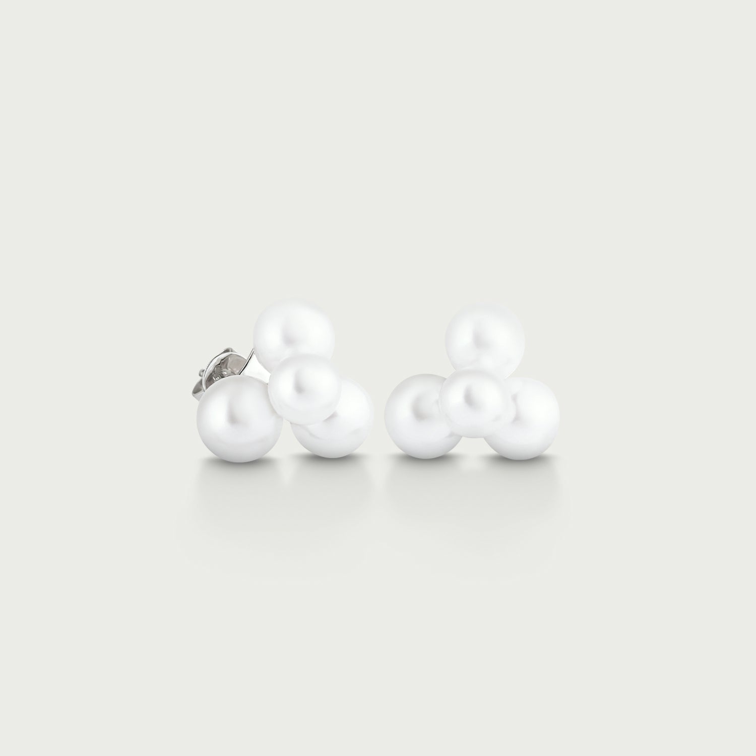 Ocean Deep Four Pearl Stud Earrings