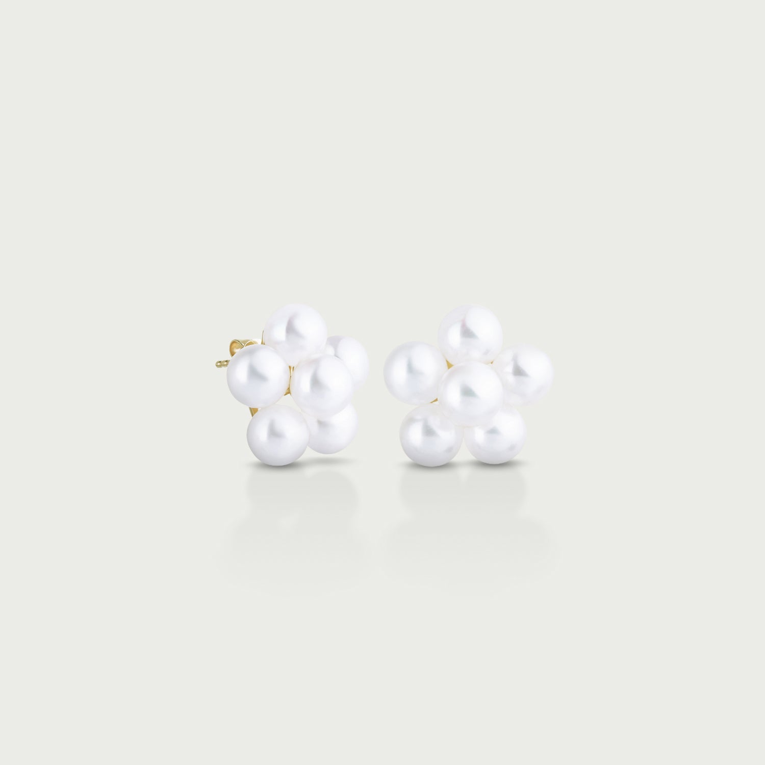 Ocean Deep Six Pearl Stud Earrings