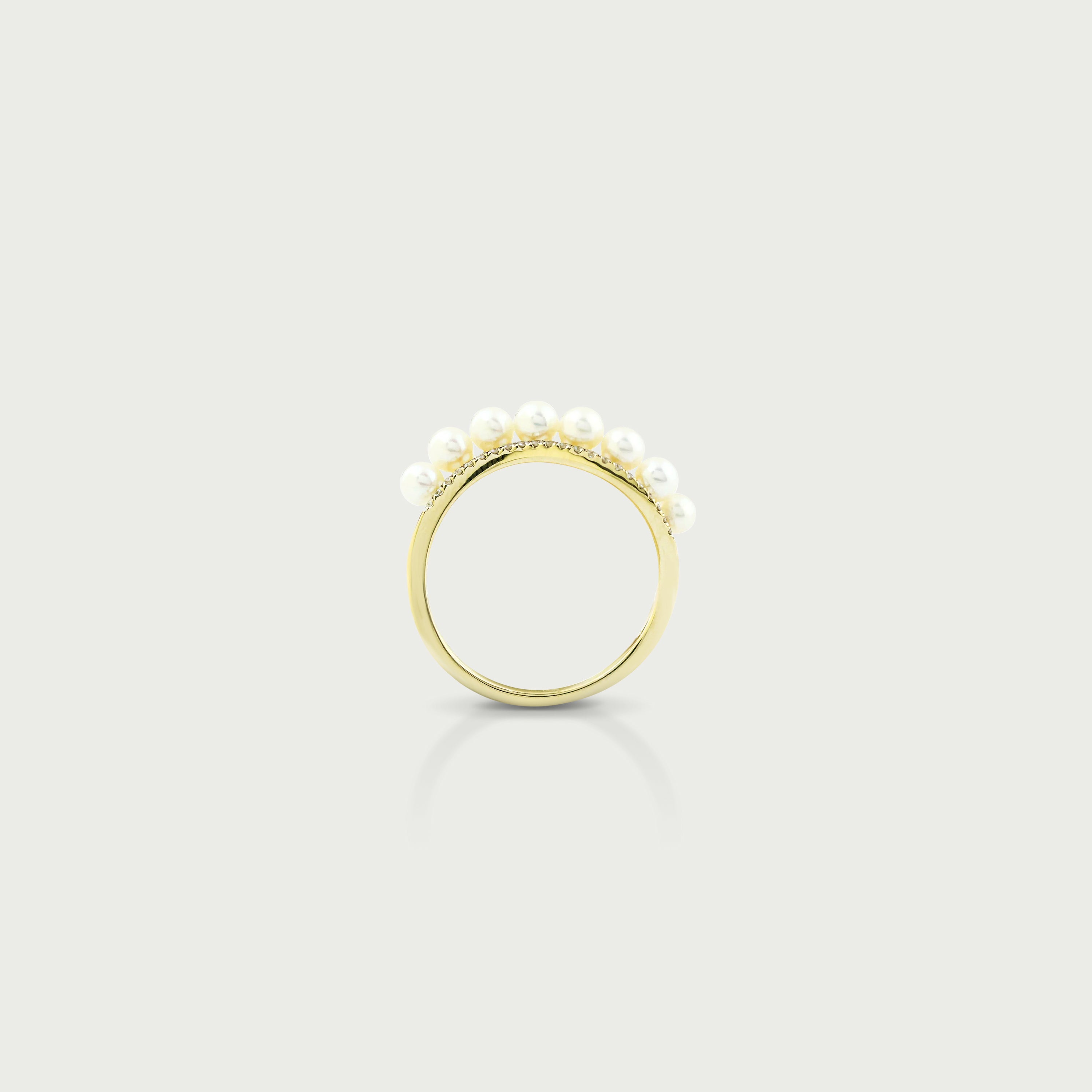 Ocean Wave Pearl Ring