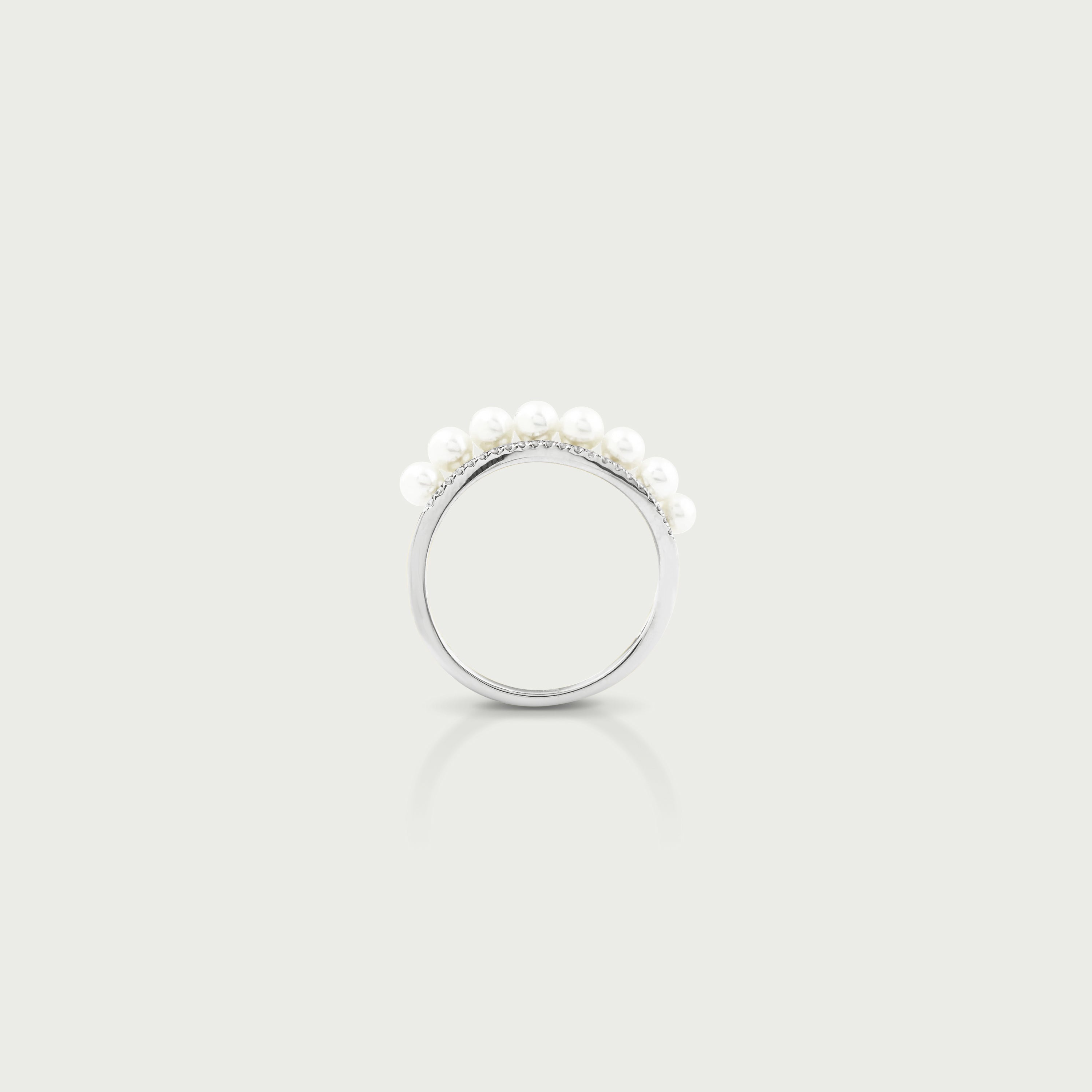 Ocean Wave Pearl Ring