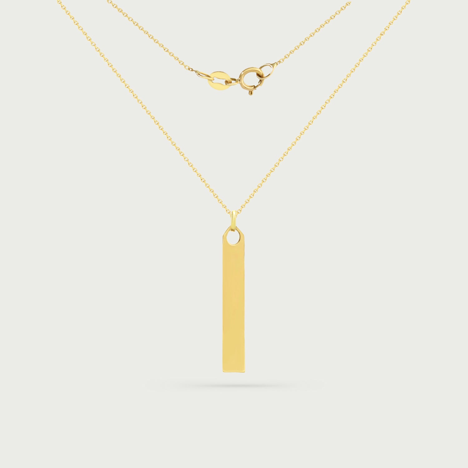 Olivia Yellow Gold Vertical Bar Necklace