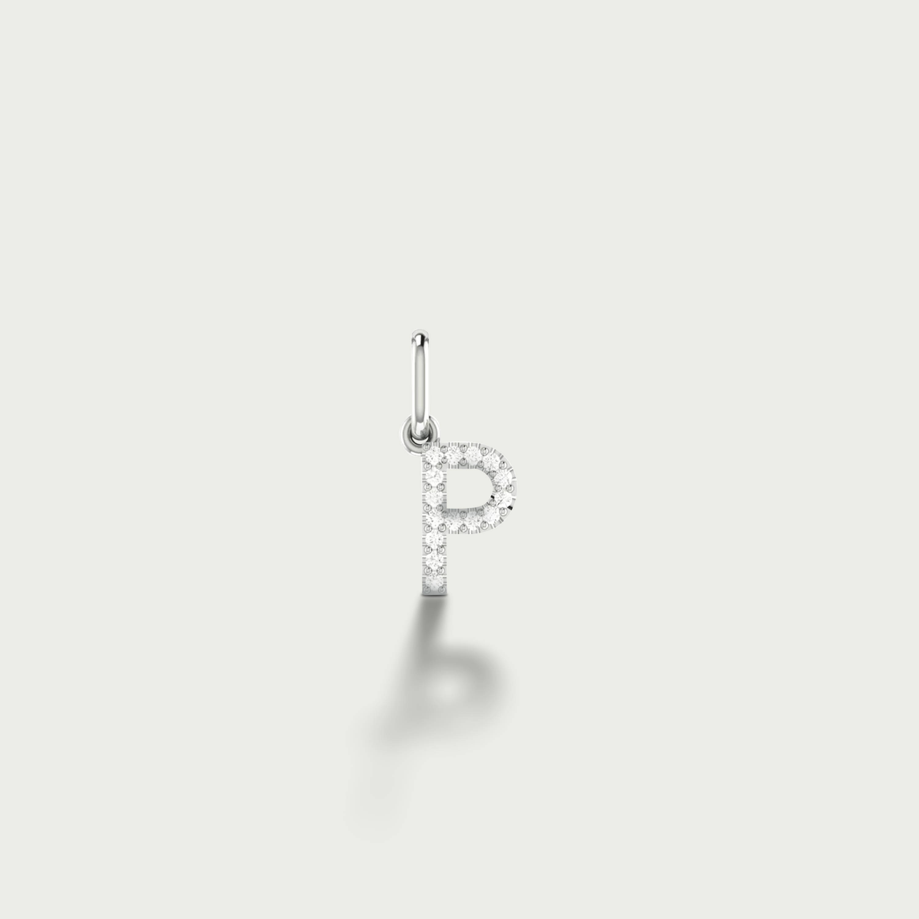 Classic Initial Charm Diamond Pendant