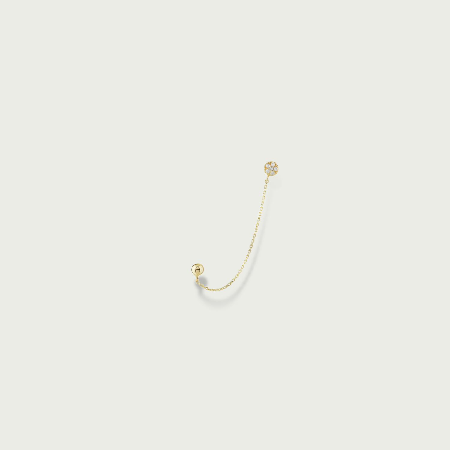 Power Play Dot Gold Piercing Earrings