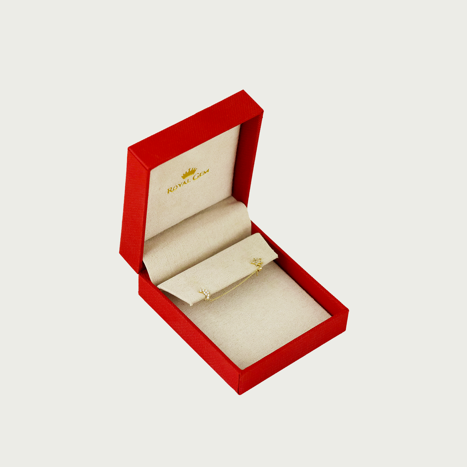 Power Play Moon Gold Piercing Earrings