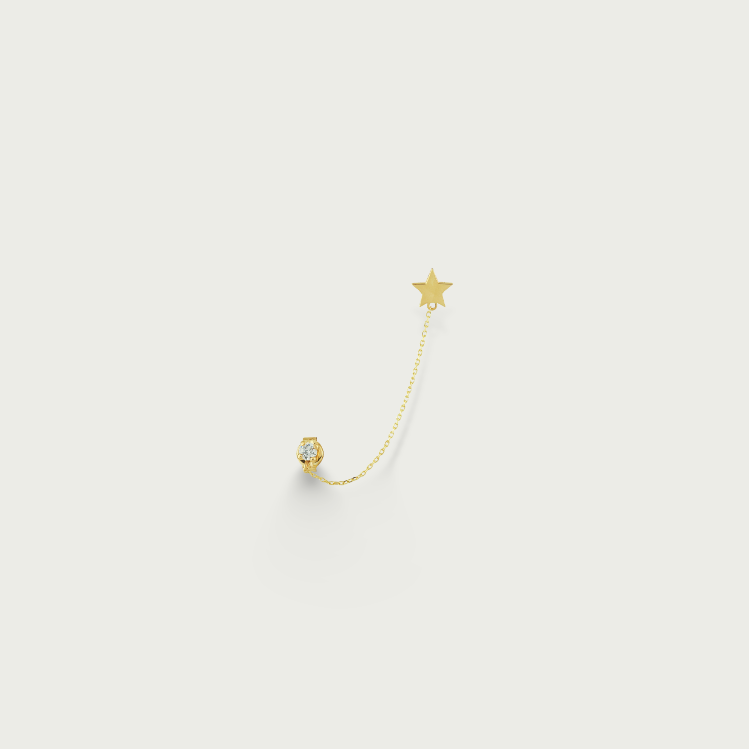 Power Play Star Gold Piercing Earrings