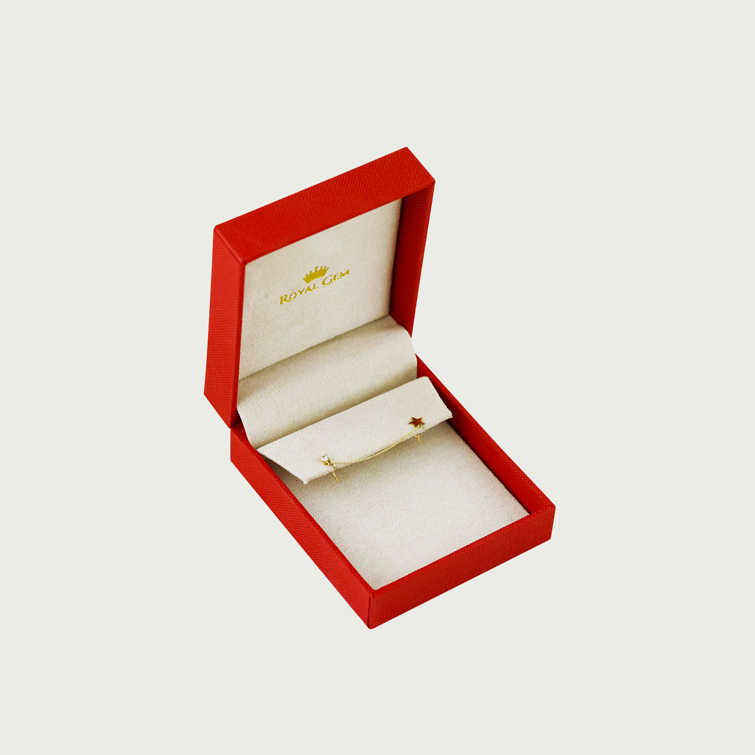 Power Play Star Gold Piercing Earrings