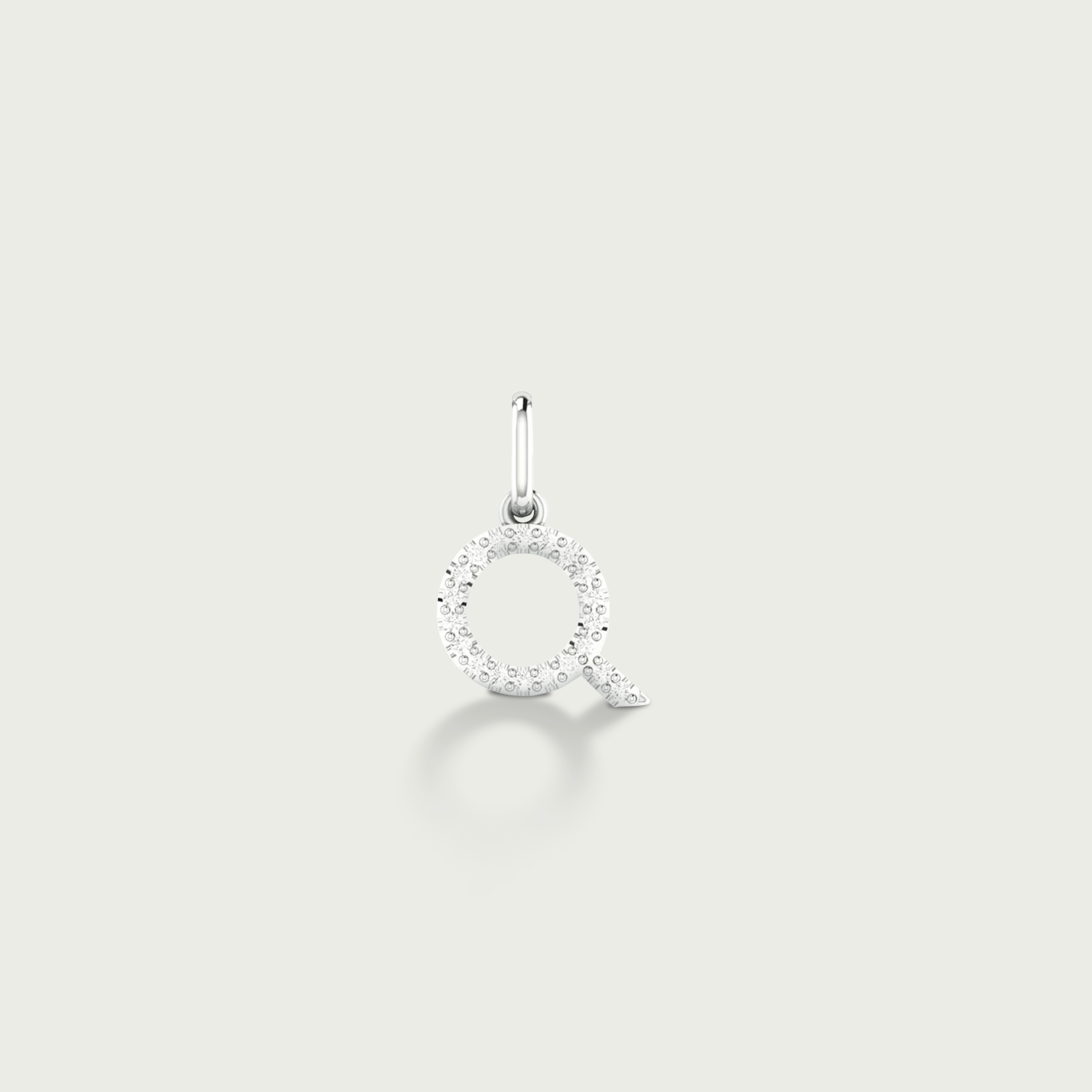 Classic Initial Charm Diamond Pendant
