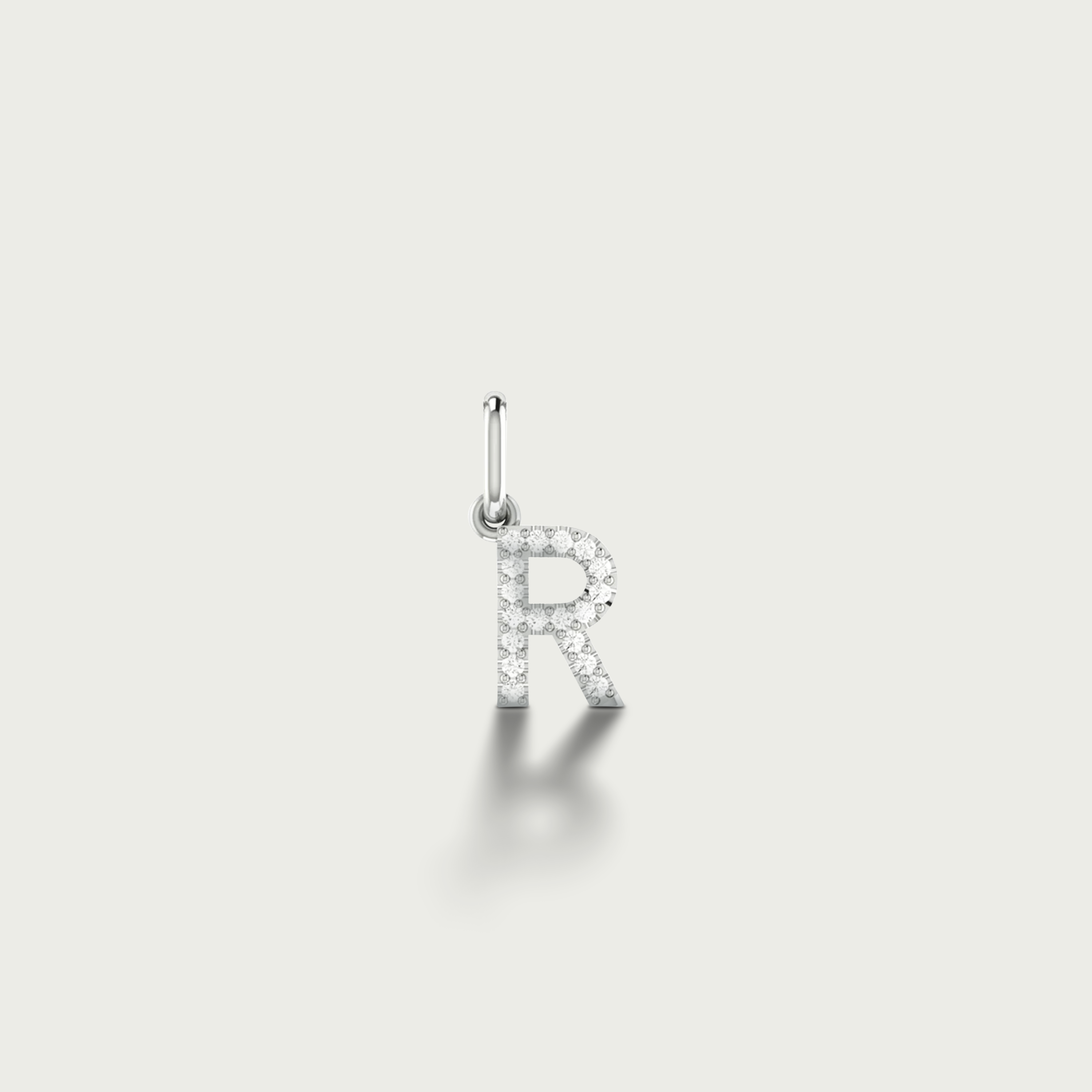 Classic Initial Charm Diamond Pendant
