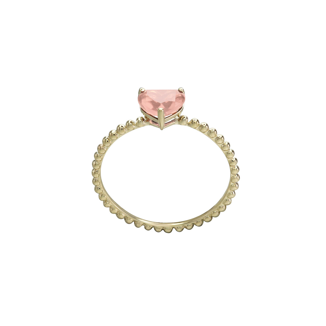Love Always Rose Quartz Beaded Ring