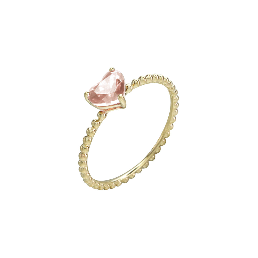 Love Always Rose Quartz Beaded Ring
