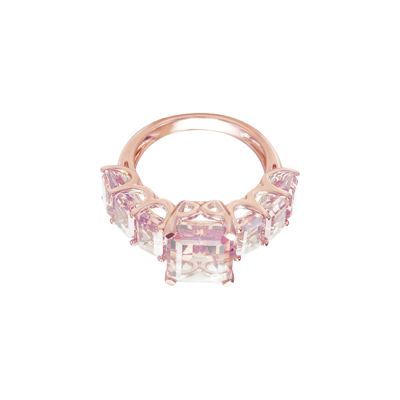 Crystal Armor Rose Quartz Eternity Ring