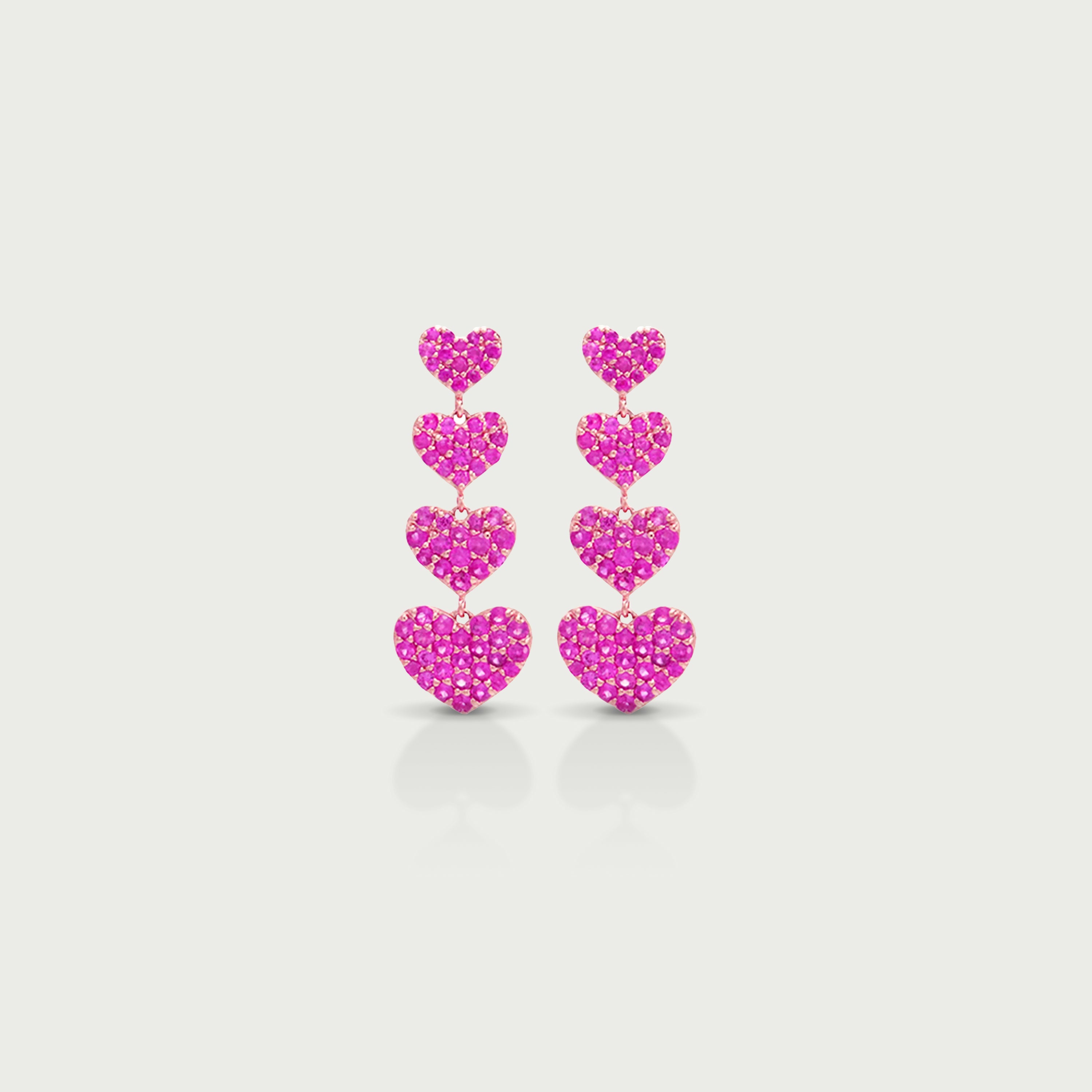 Rosé Radiance Linear Gemstone Earrings