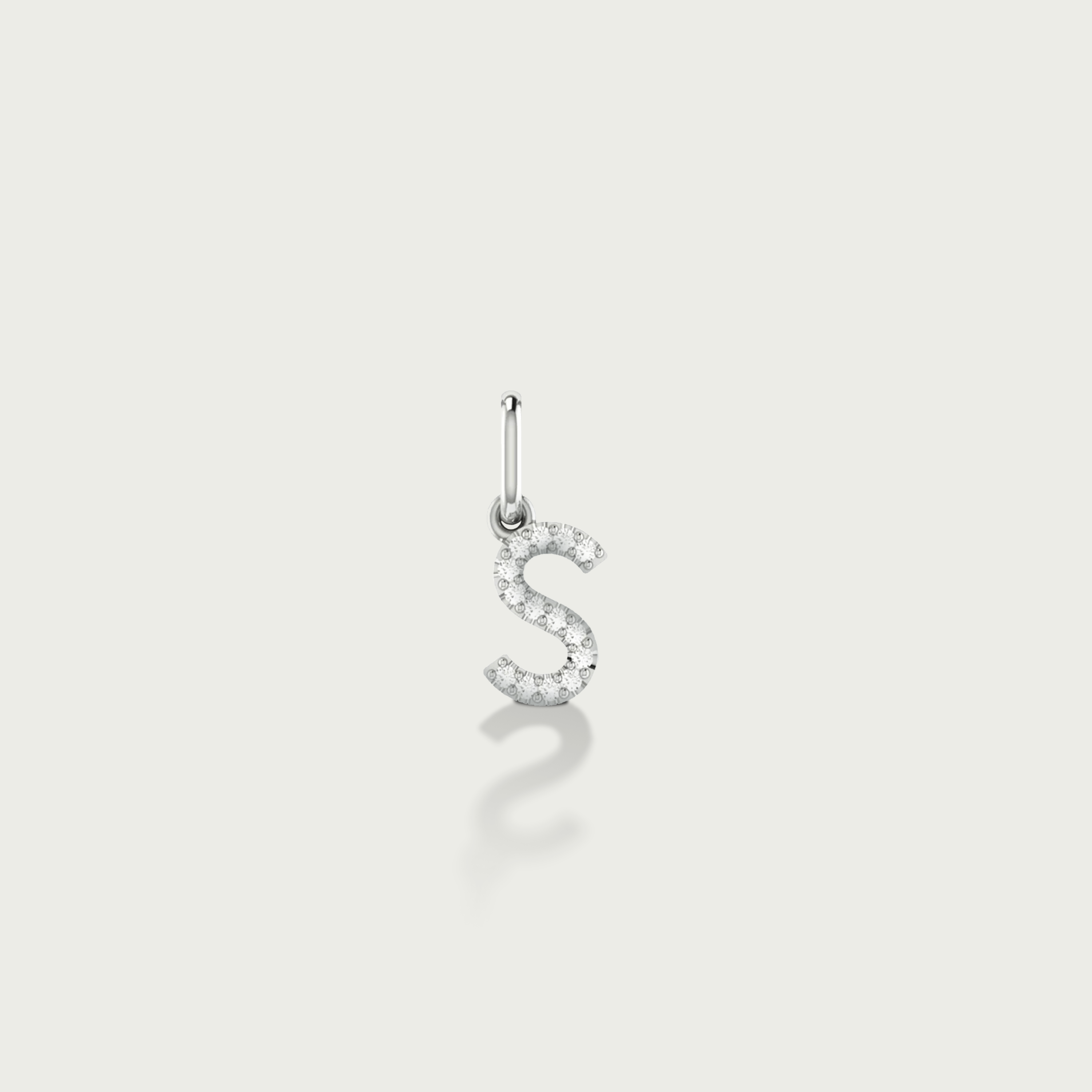 Classic Initial Charm Diamond Pendant