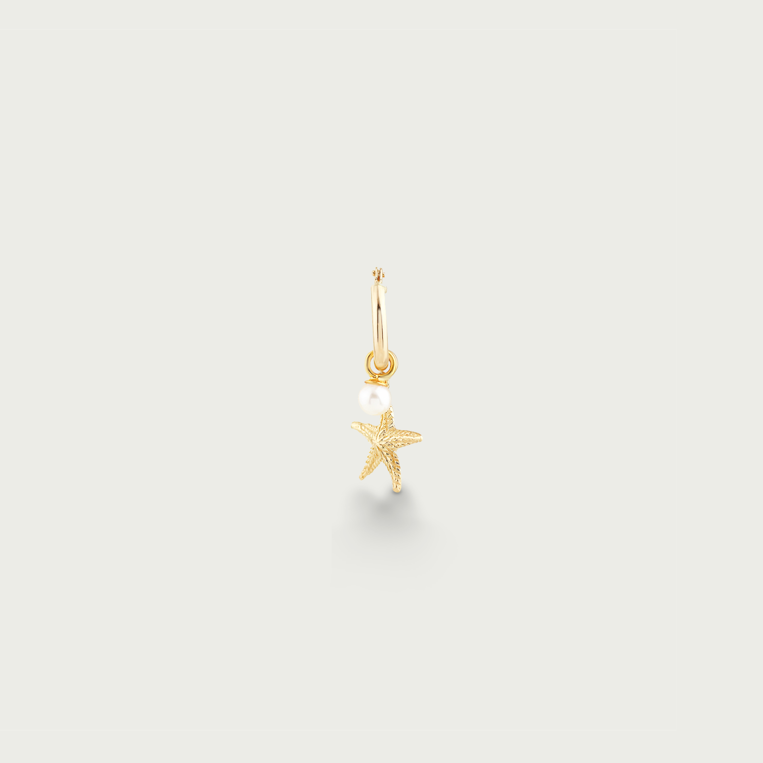 Sail Away Starfish Pearl Hoop Earrings