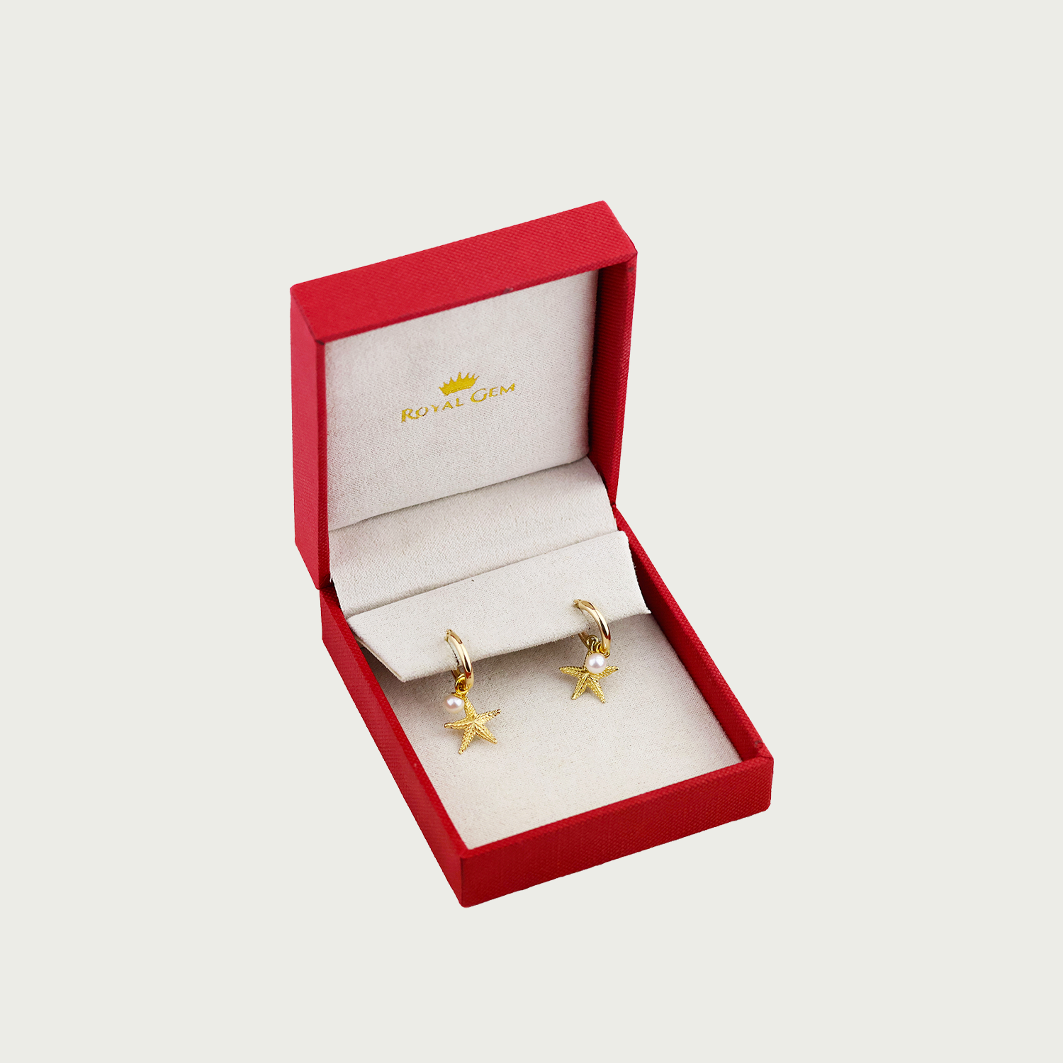 Sail Away Starfish Pearl Hoop Earrings