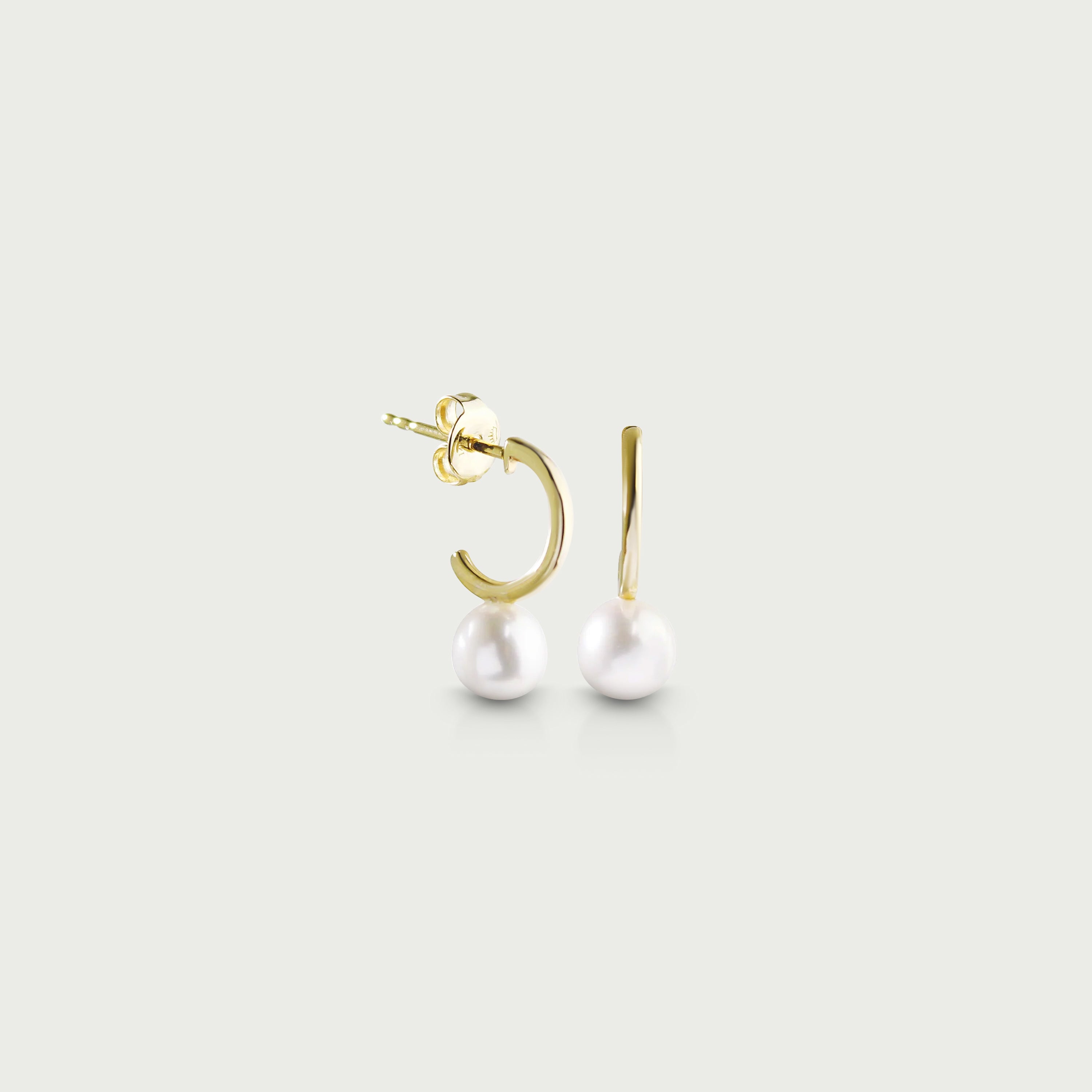 Sand Between Toes Pearl Hoop Earrings