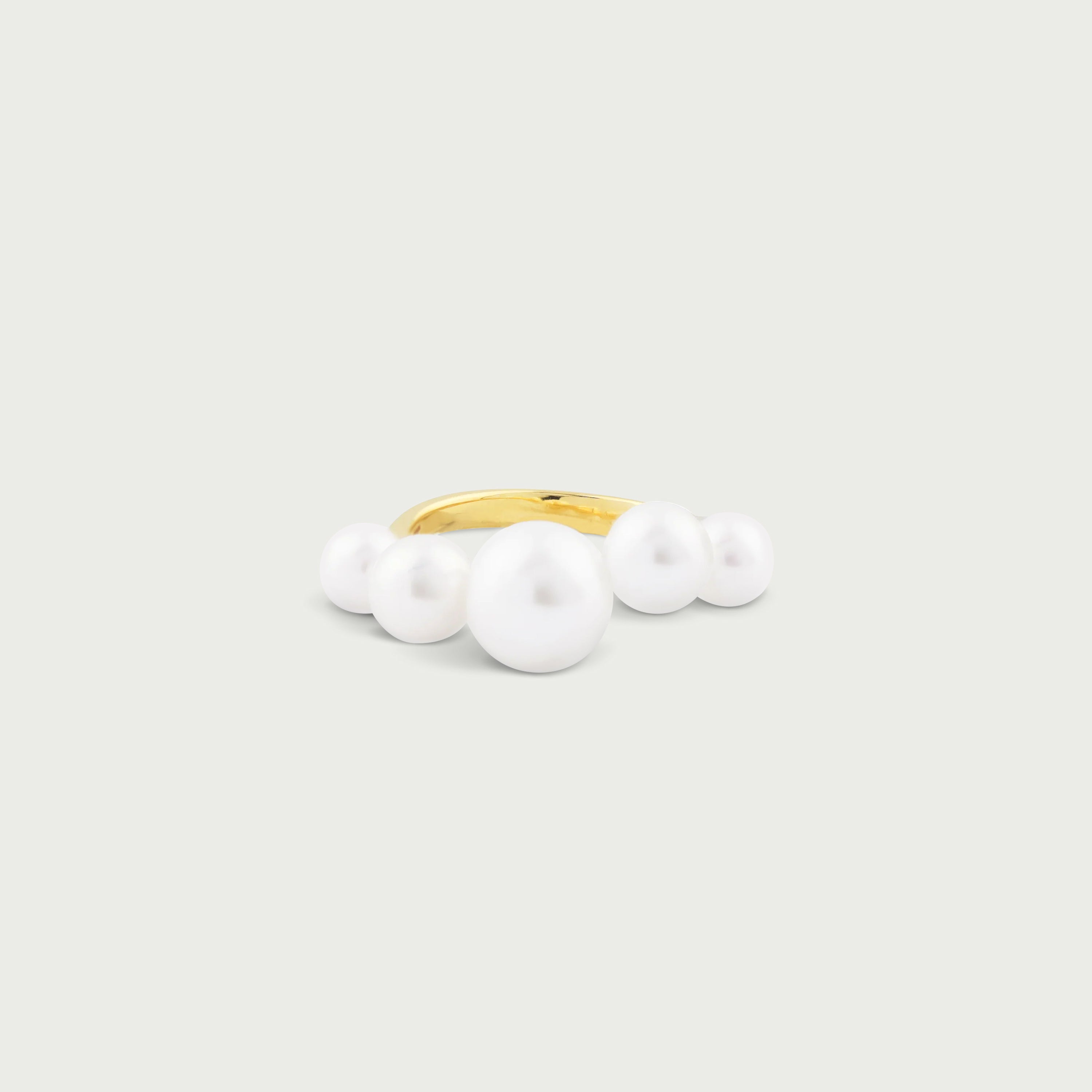 Sea Nymph Curved Pearl Ring