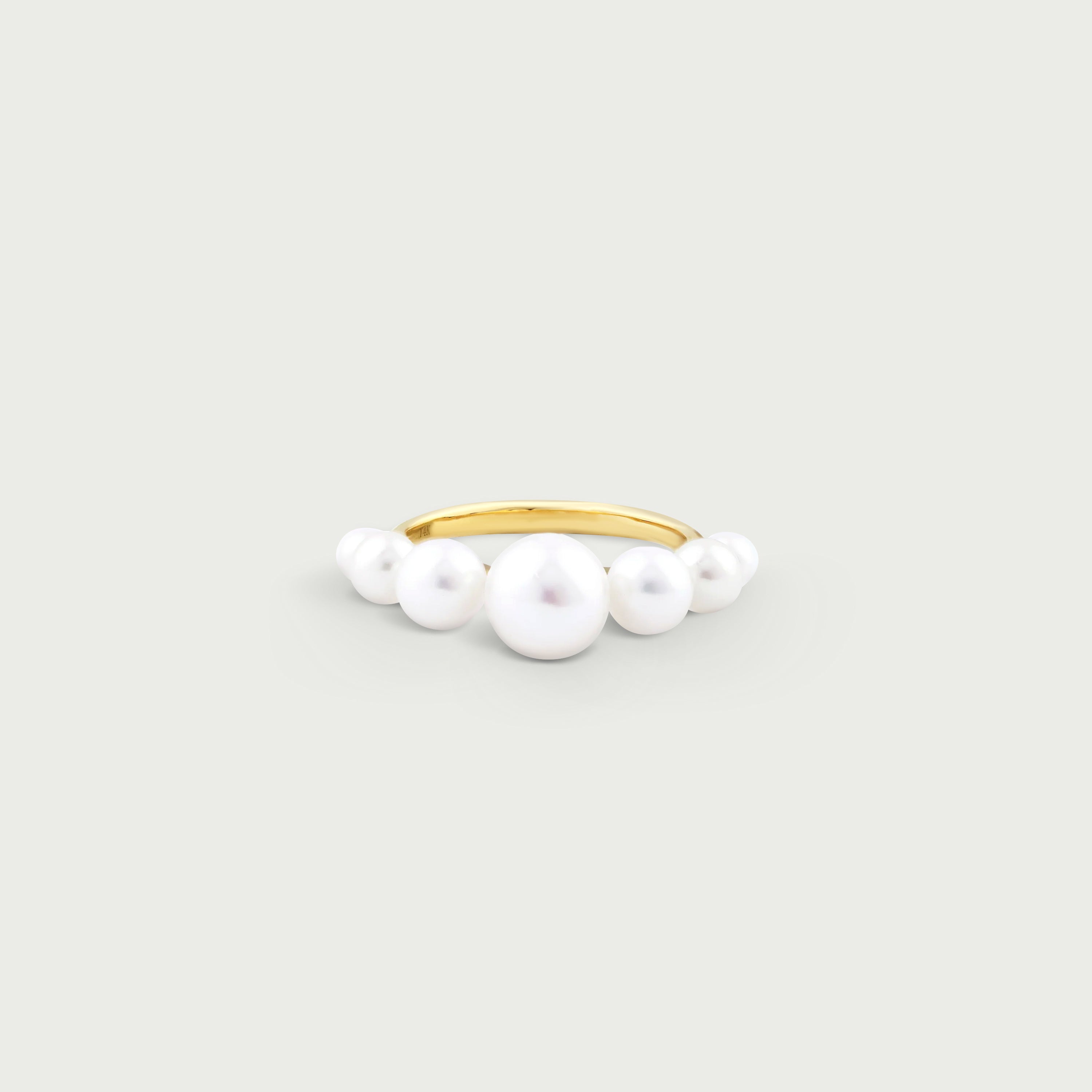 Sea Nymph Seven Pearl Ring