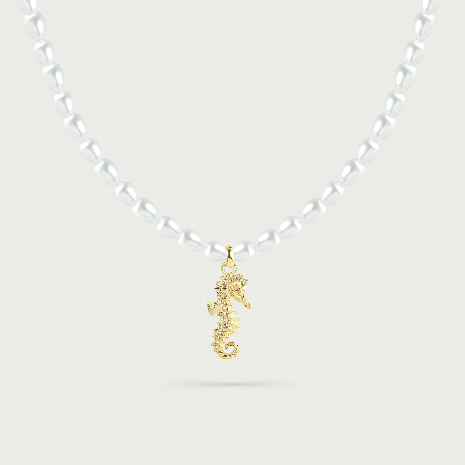 Seaside Harmony Seahorse Pearl Necklace