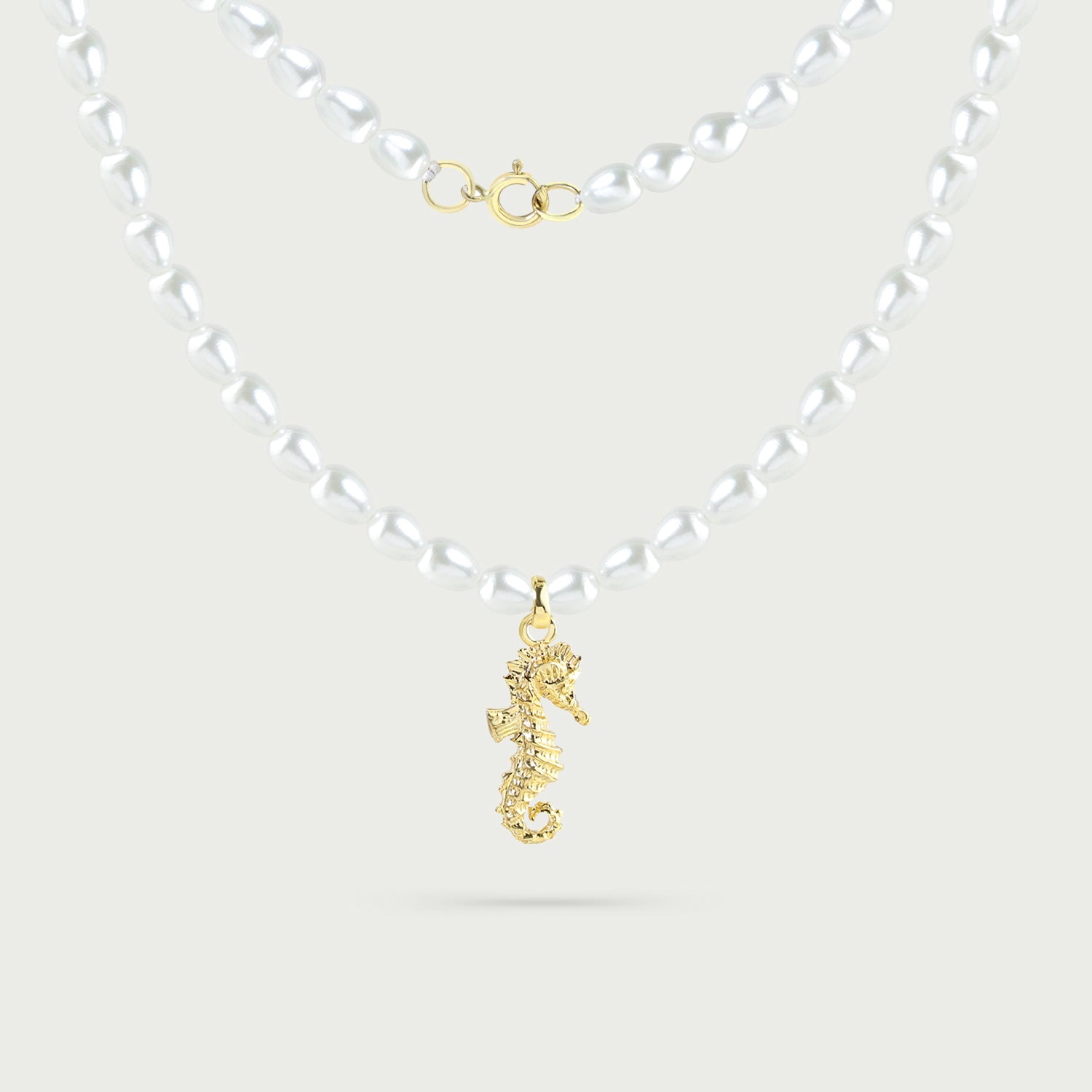 Seaside Harmony Seahorse Pearl Necklace
