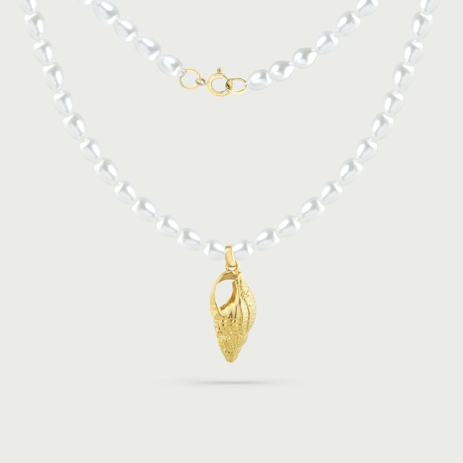 Seaside Harmony Shell Pearl Necklace