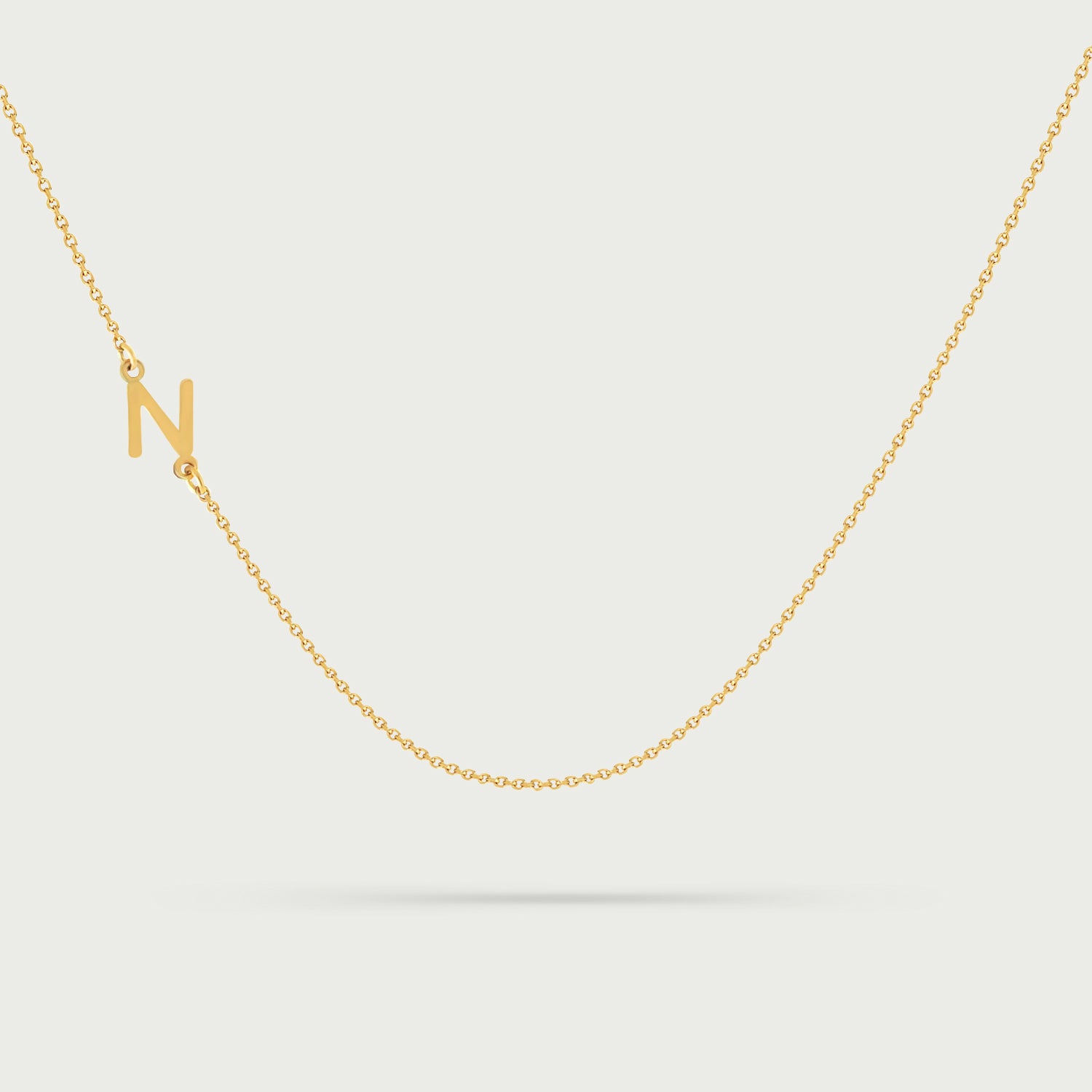 Sofia Initial Necklace in Yellow Gold