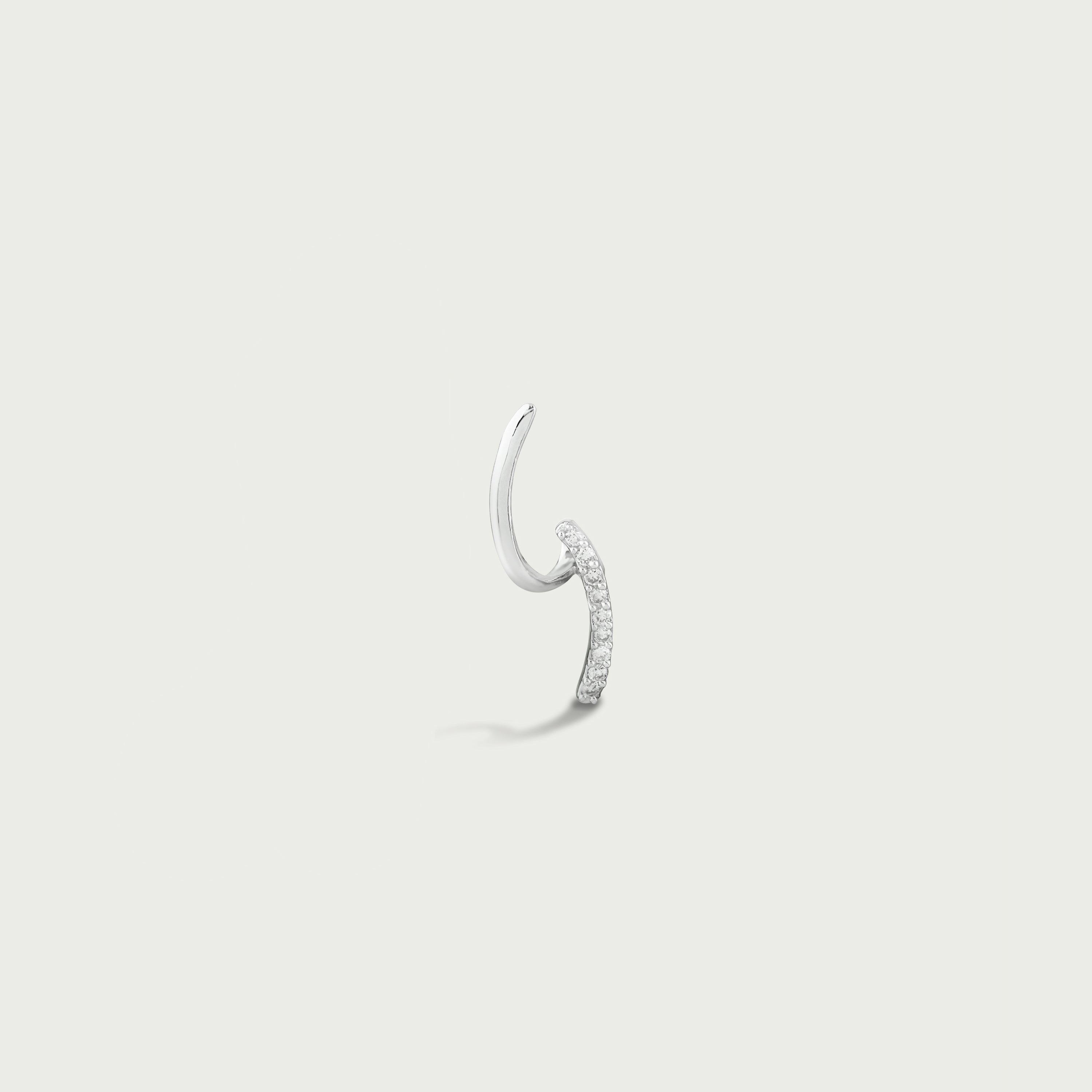Spiral Sparkle Diamond Stud Earrings