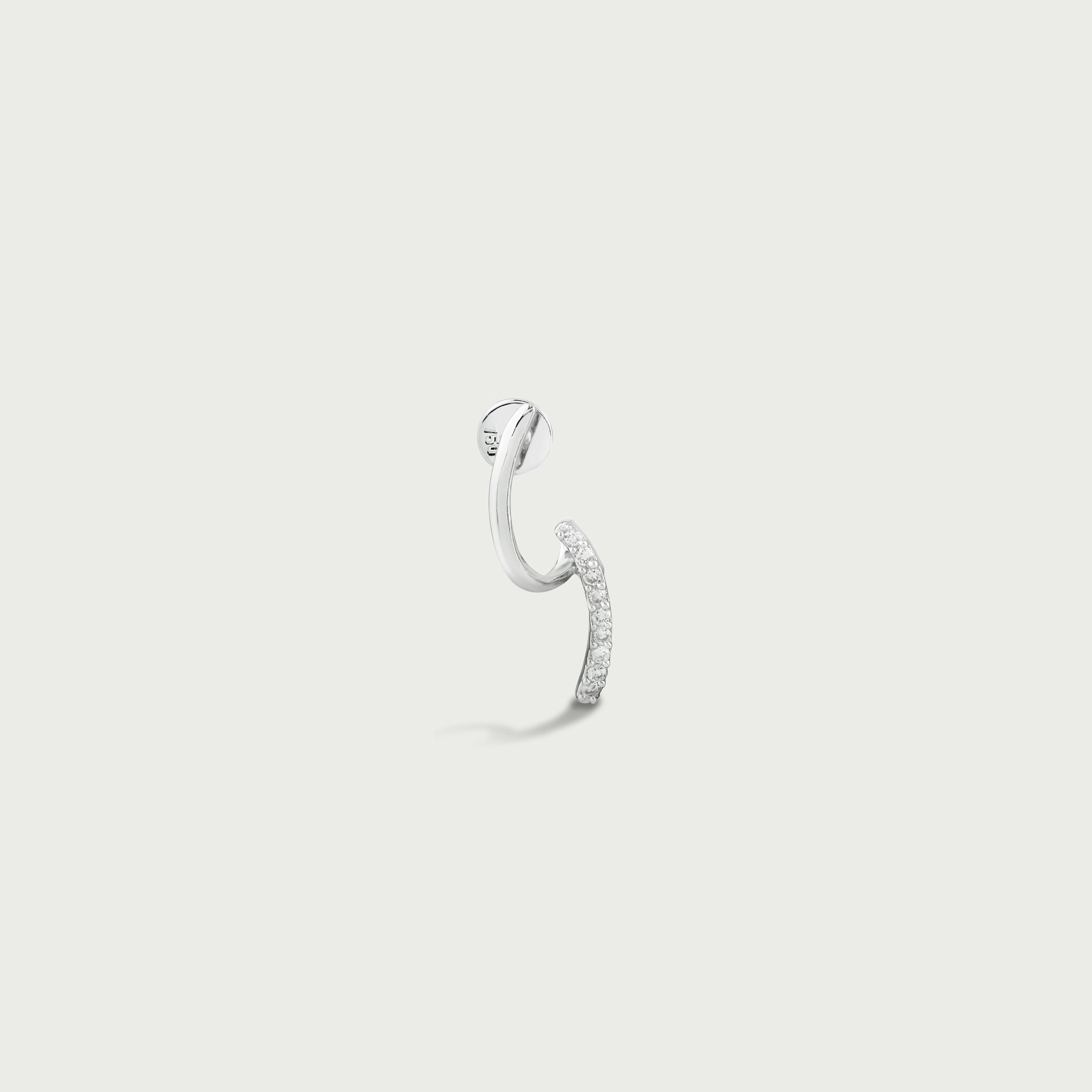 Spiral Sparkle Diamond Stud Earrings
