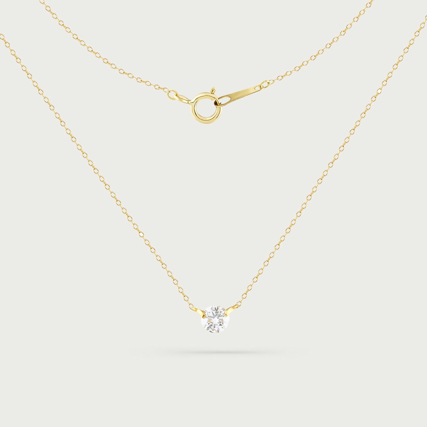 Stellar Solitude Ember Diamond Necklace
