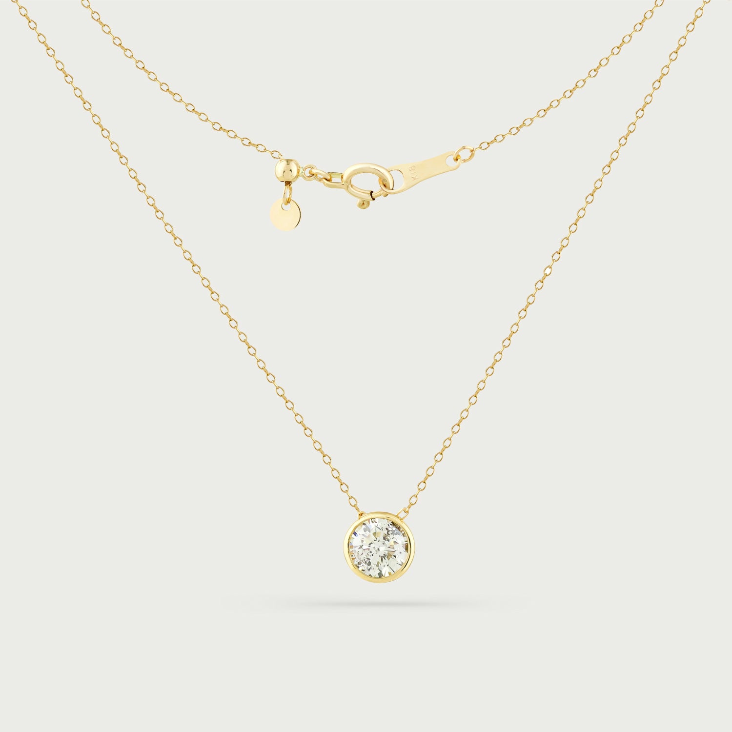 Stellar Solitude Beam Diamond Necklace